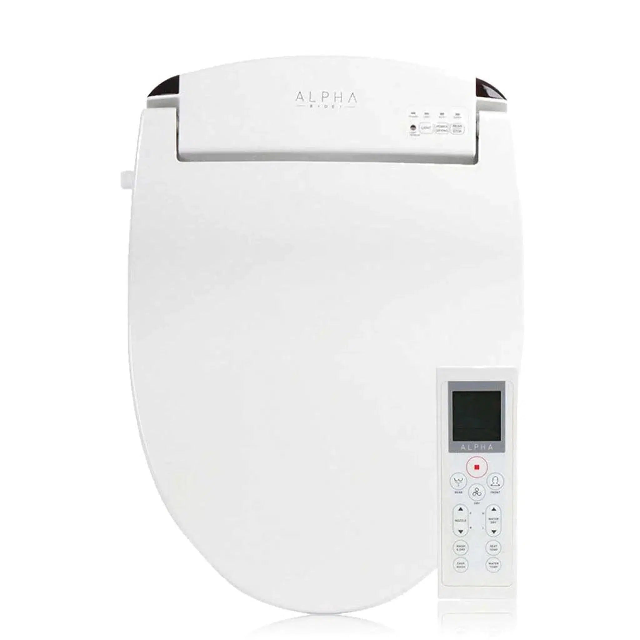 Alpha Bidet, Alpha Bidet JX White Elongated Round Bidet Toilet Seat