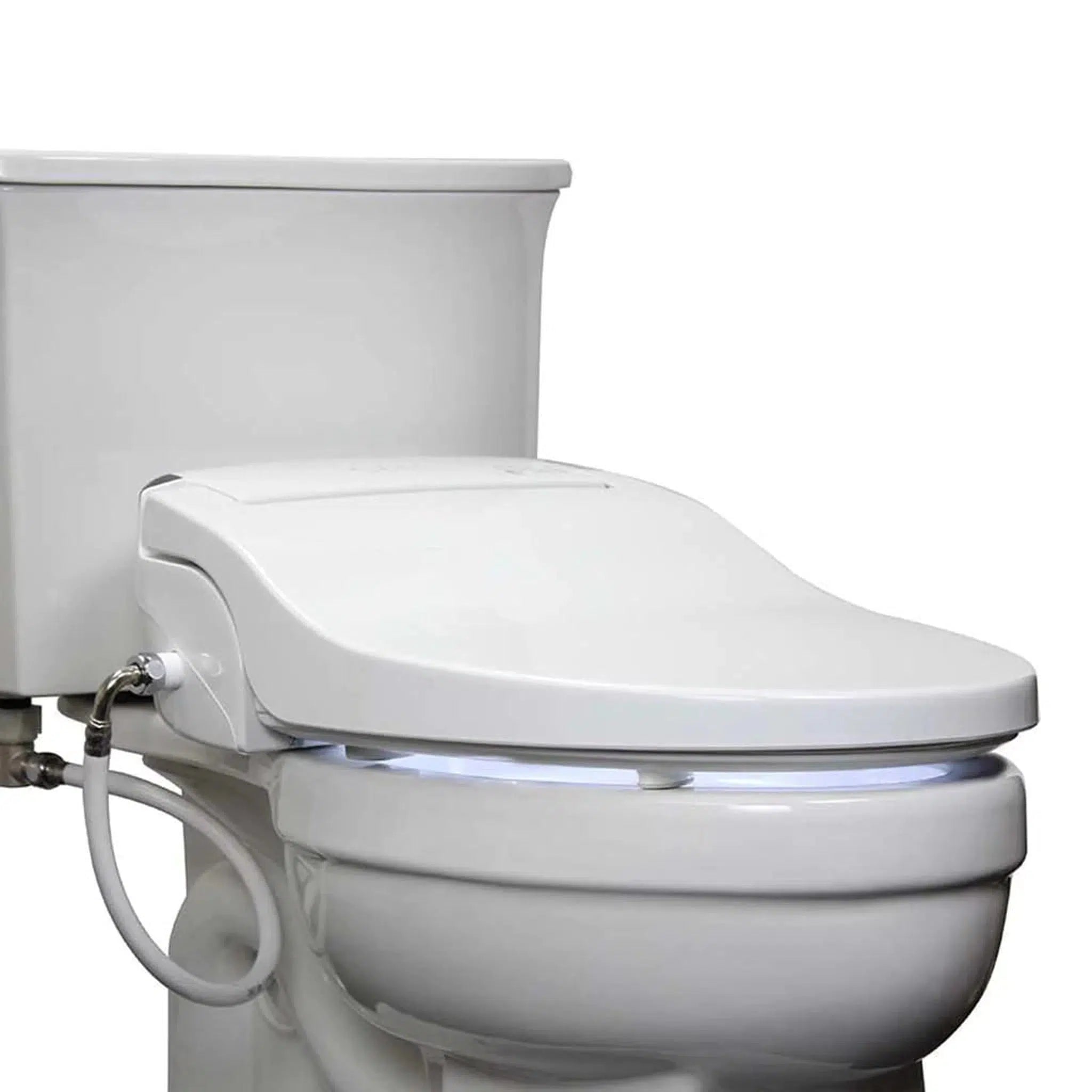 Alpha Bidet, Alpha Bidet JX White Elongated Round Bidet Toilet Seat