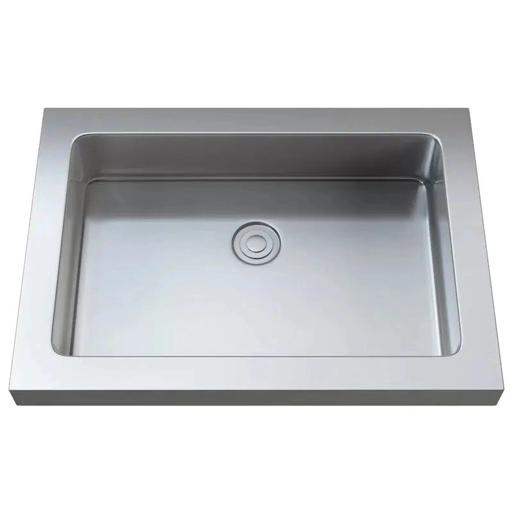 Cantrio Koncepts, Cantrio Koncepts MS-023 23" Rectangle Polished Chrome Stainless Steel Undermount Sink