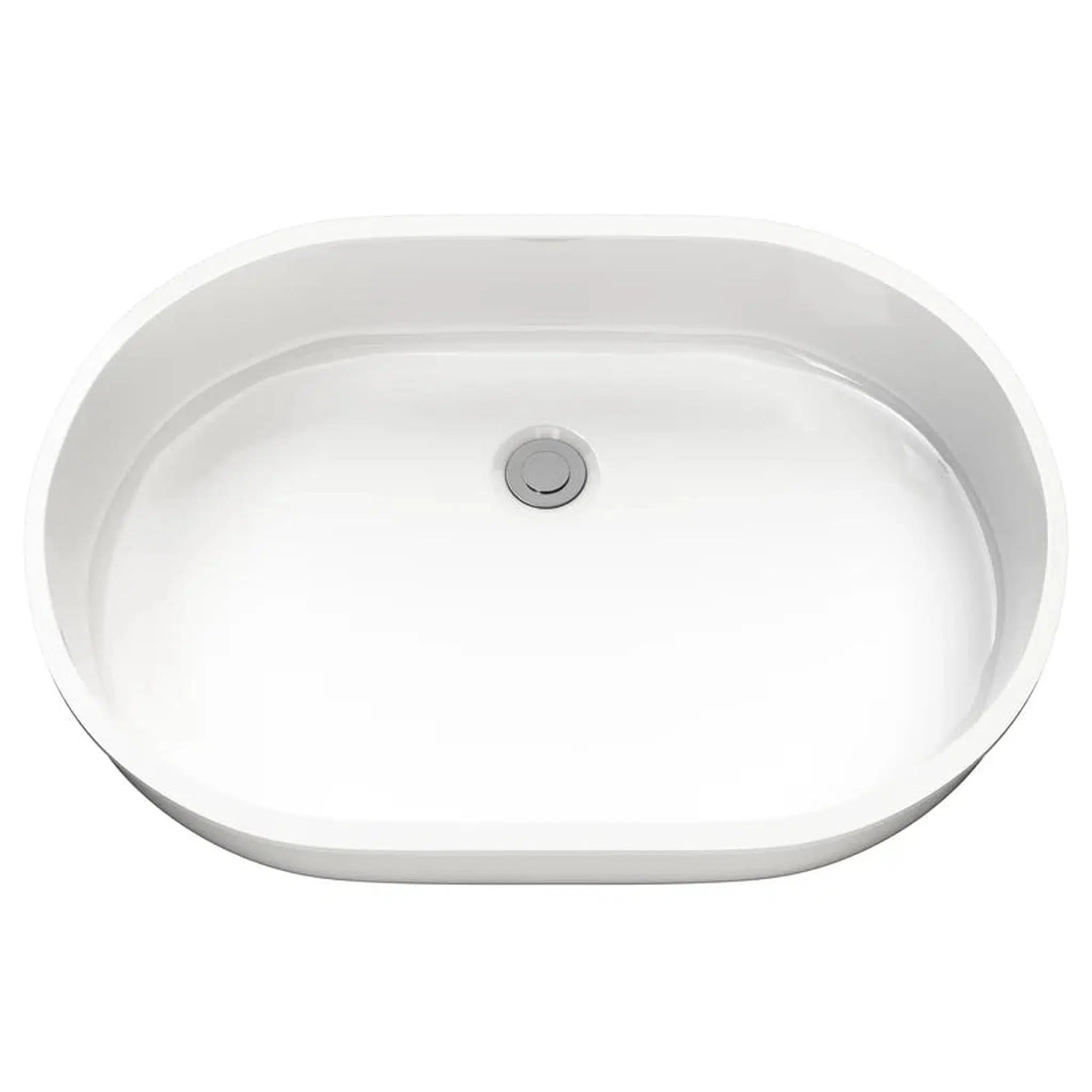 Cantrio Koncepts, Cantrio Koncepts PS-110 21" x 15" White Oval Vitreous China Undermount Bathroom Sink With Overflow