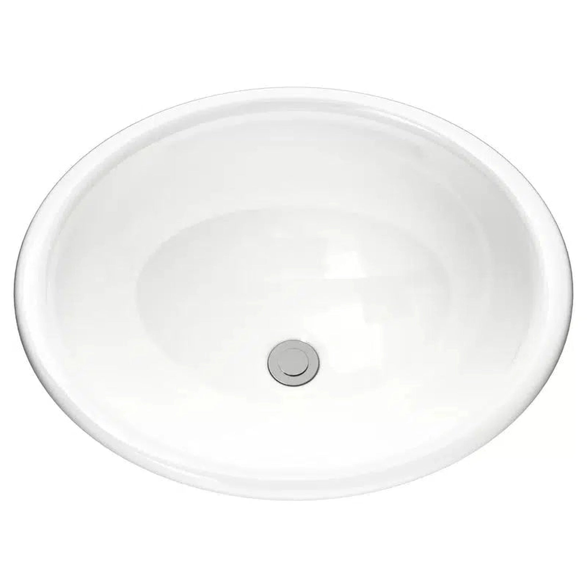 Cantrio Koncepts, Cantrio Koncepts PS-186 18" Oval White Drop-In Bathroom Sink