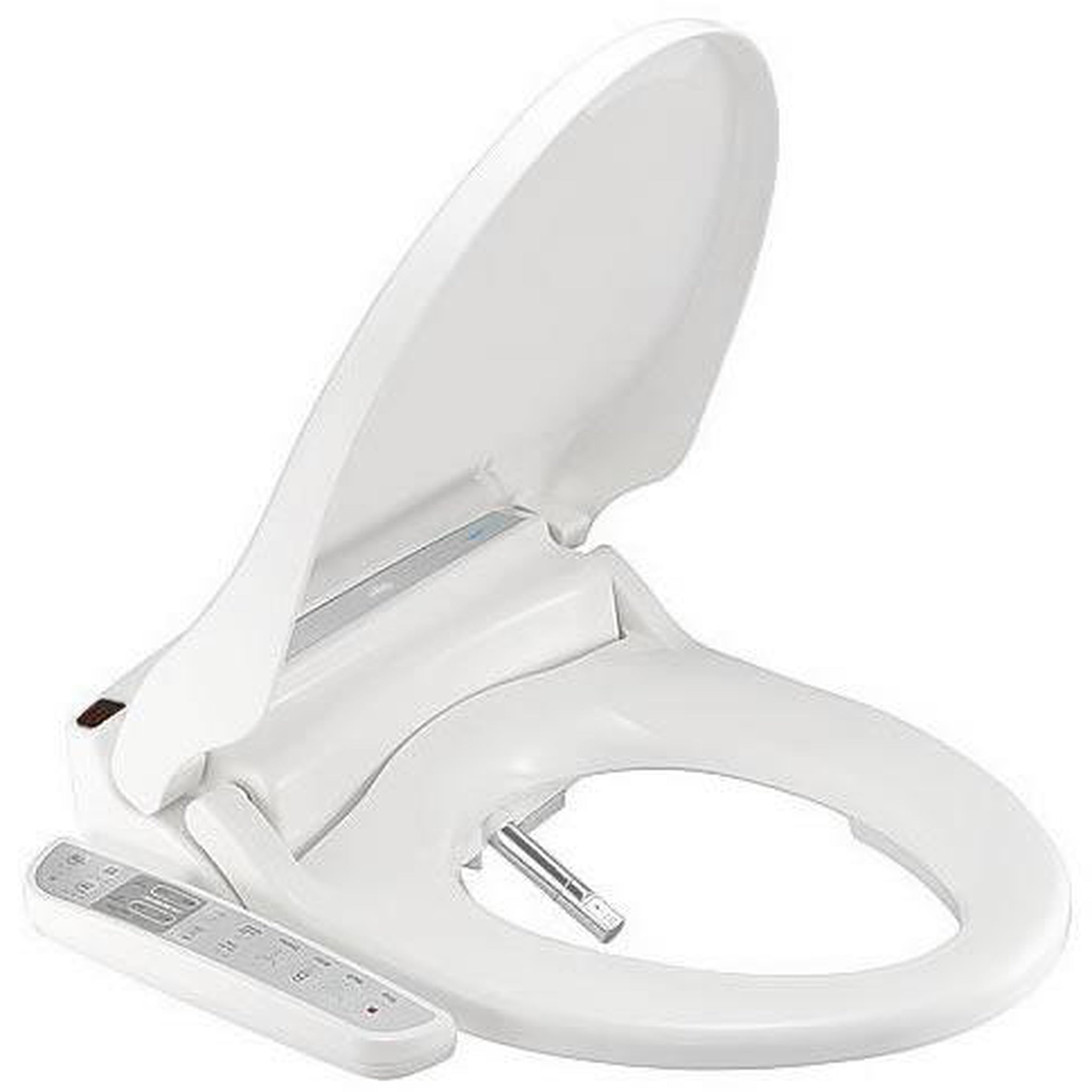 CleanSense, CleanSense DIB-1500-EW White Advanced Elongated Bidet Seat With Side Panel Control and Energy Efficient Water Heating System