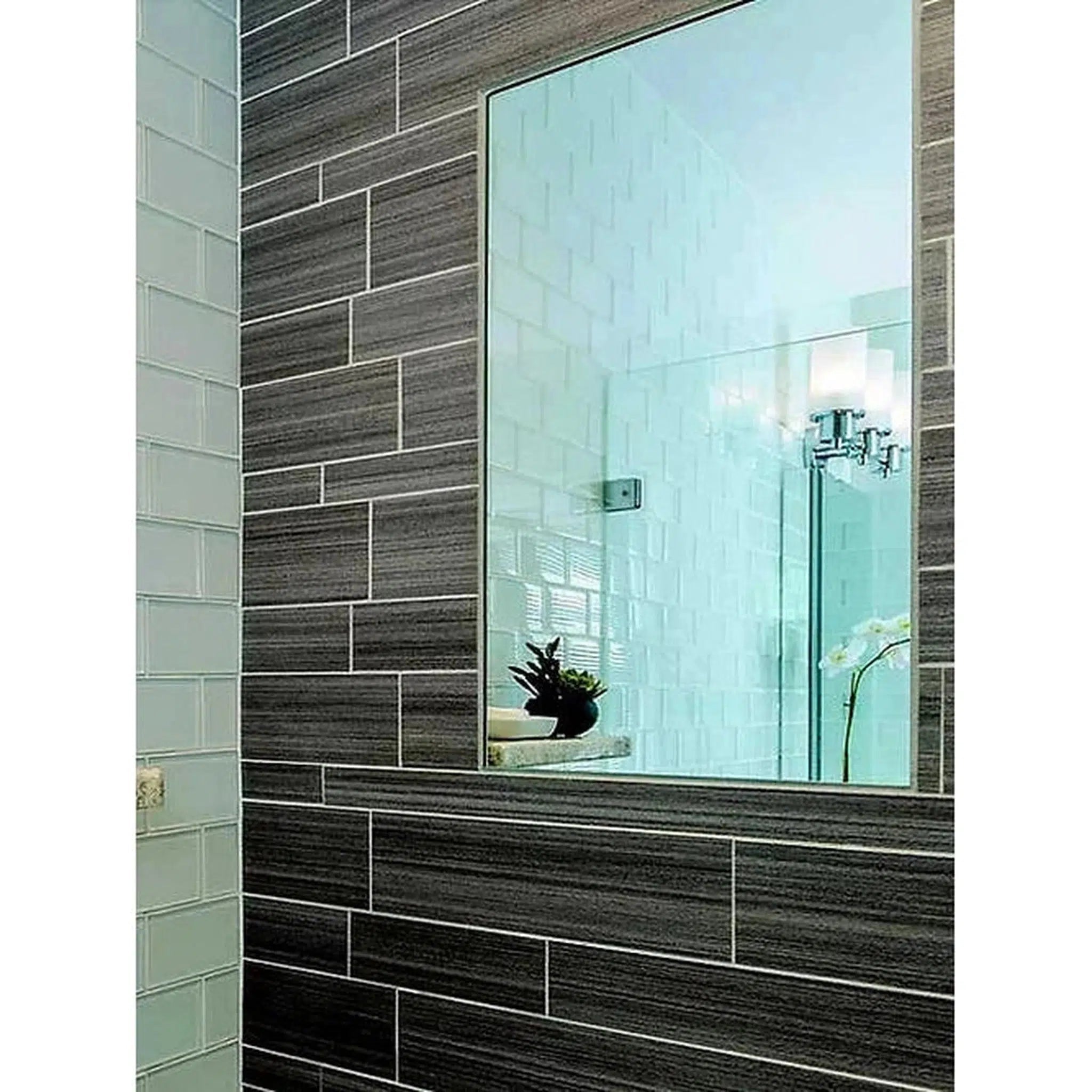 ClearMirror, ClearMirror 12" x 12" Fog-Free Wall-Mounted Shower Mirror With Heating Pad