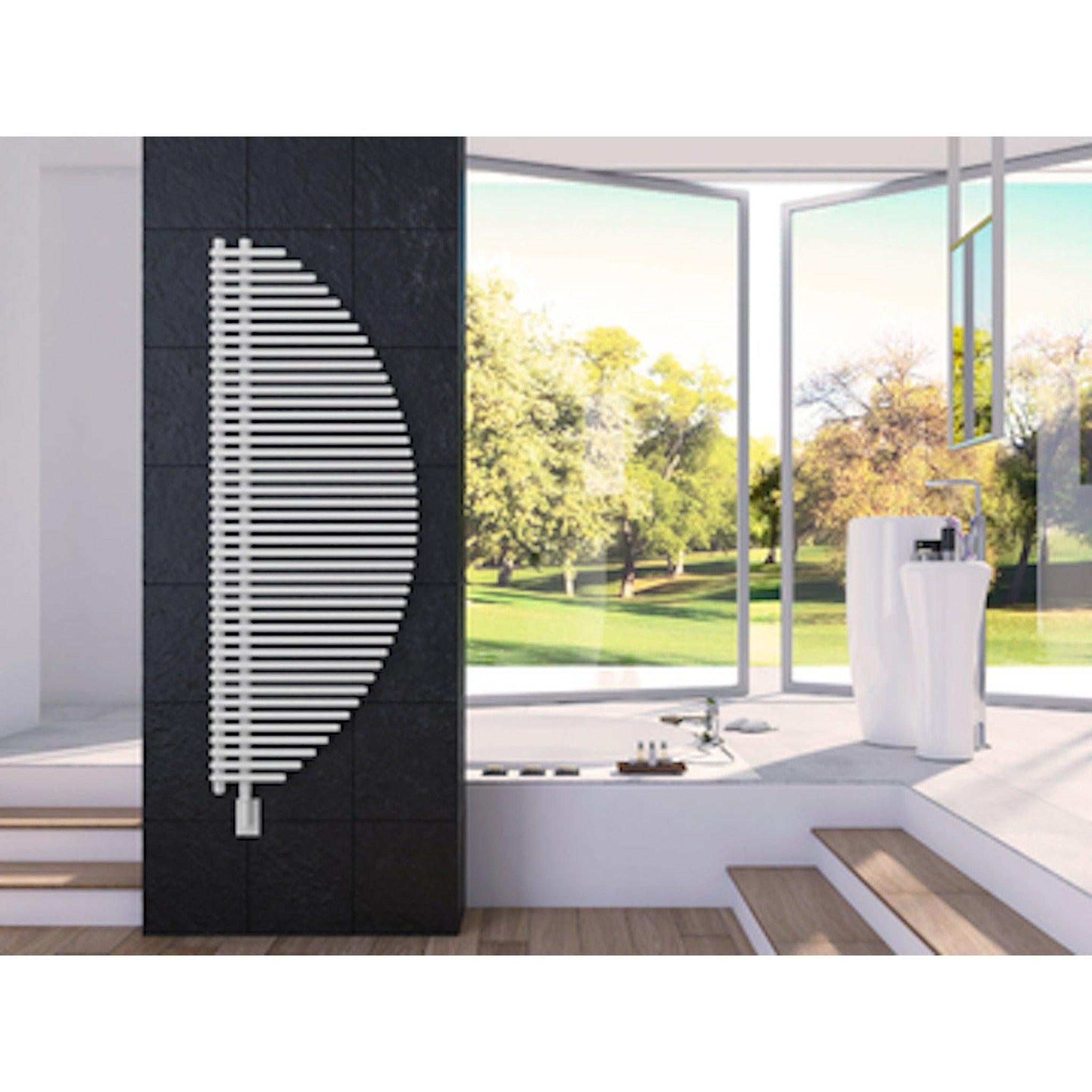 Paris Mirror by IBMirror, Cozy in Paris Atlas 24" x 63" 800 W 916 BTU White Electrical Heating Wall-Mounted Towel Warmer