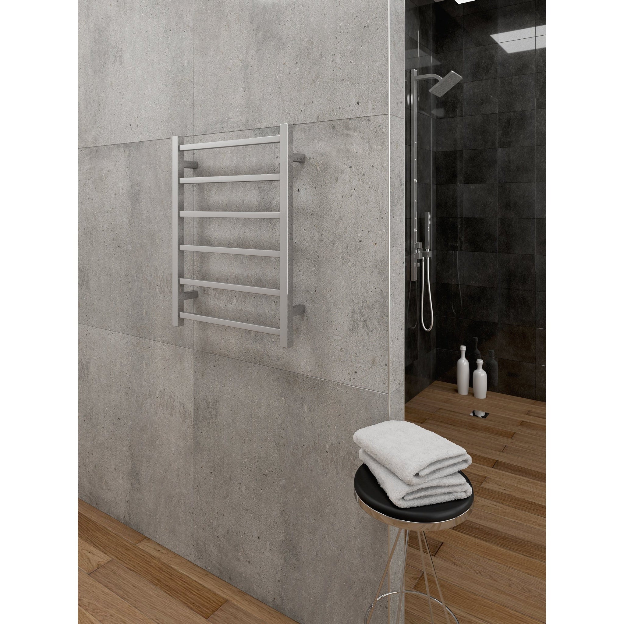 Paris Mirror by IBMirror, Cozy in Paris Axis 22" x 28" 68 W 200 BTU Chrome Electric Heating Wall-Mounted Towel Warmer