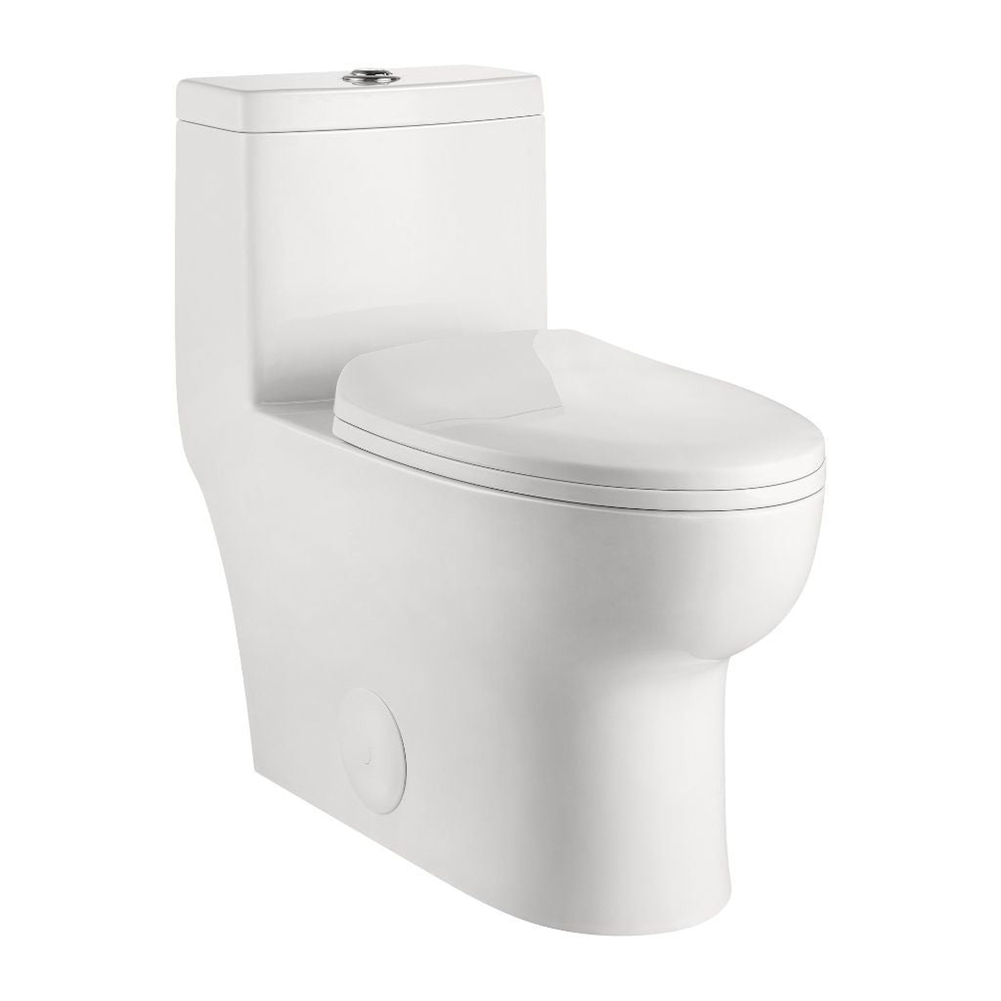 DeerValley, DeerValley DV-1F026 14" x 28" White Ceramic Dual Flush Elongated One-Piece Standard-Size Toilet With Soft Closing Seat