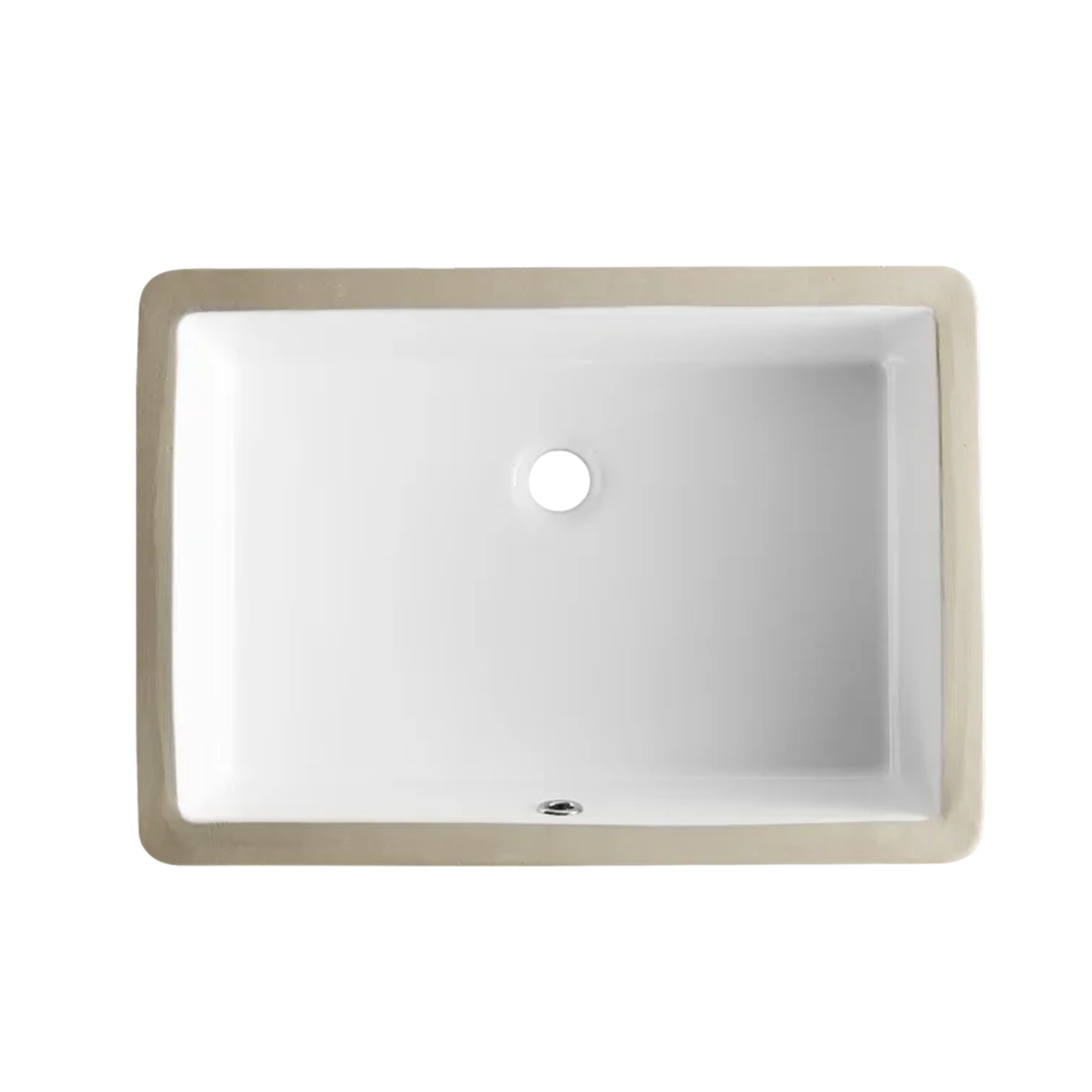 DeerValley, DeerValley DV-1U202 Ursa 22" x 16" White Ceramic Undermount Rectangular Space-Saving Bathroom Sink With Overflow