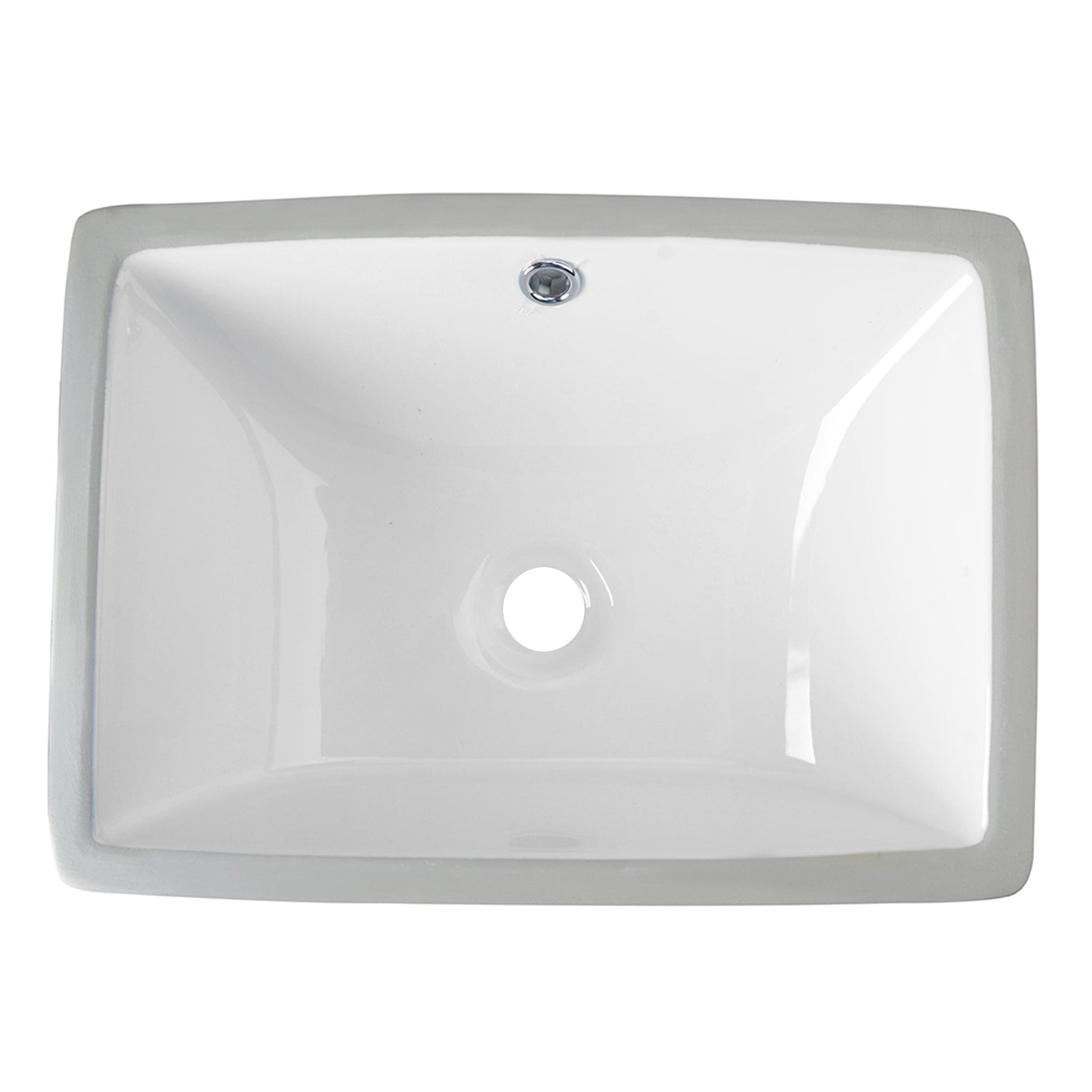 DeerValley, DeerValley DV-1U306 Ursa 18" x 13" Rectangular Undermount Bathroom Sink With Overflow Hole