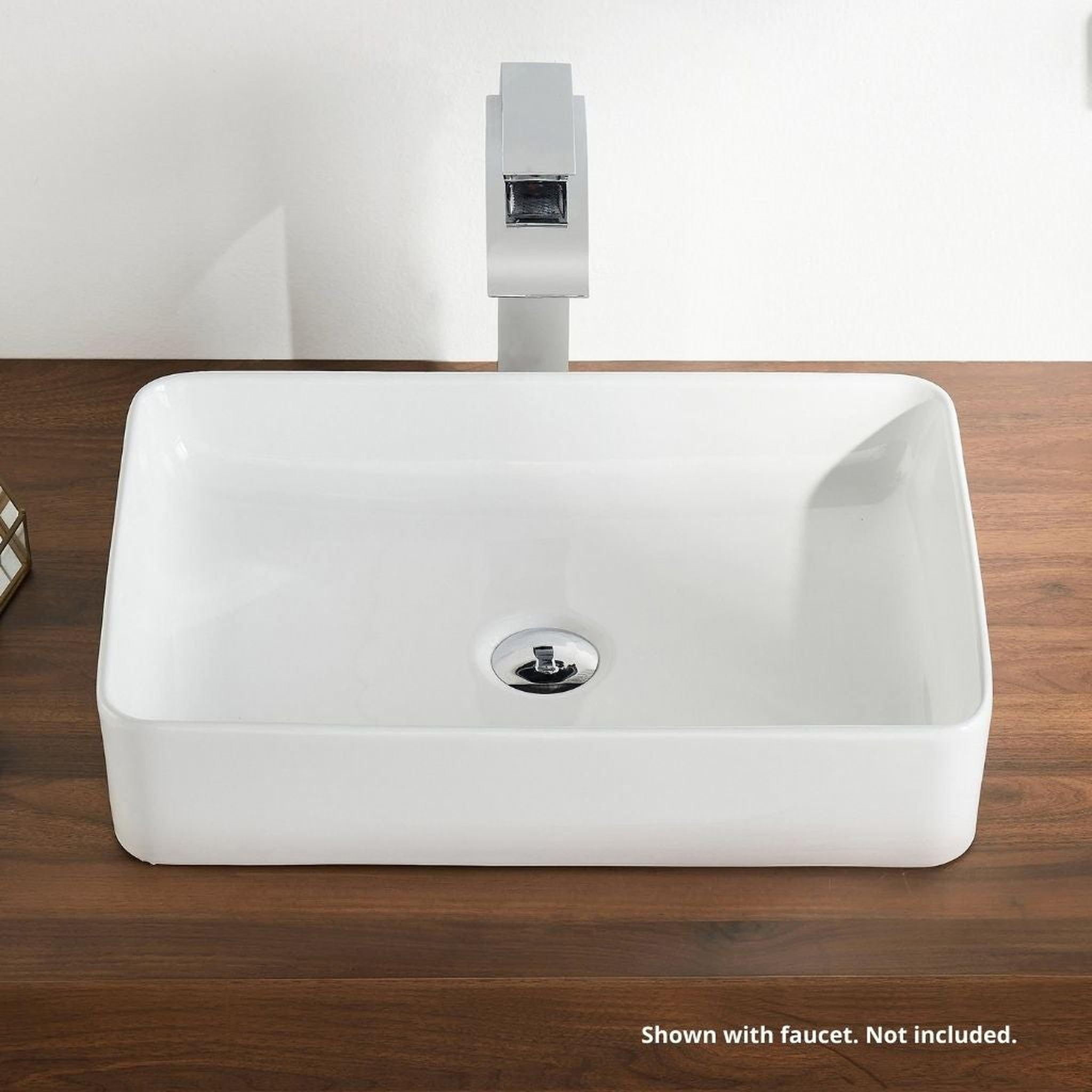 DeerValley, DeerValley DV-1V032 14" x 20" x 4" White Rectangular Ceramic Vessel Sink