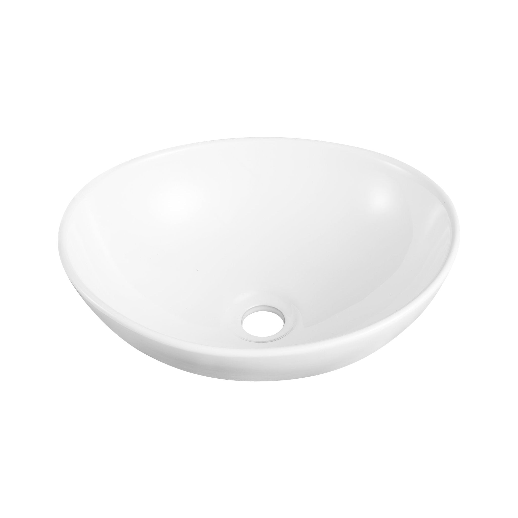 DeerValley, DeerValley DV-1V051 13" x 15.75" x 5.8" White Oval Ceramic Vessel Sink