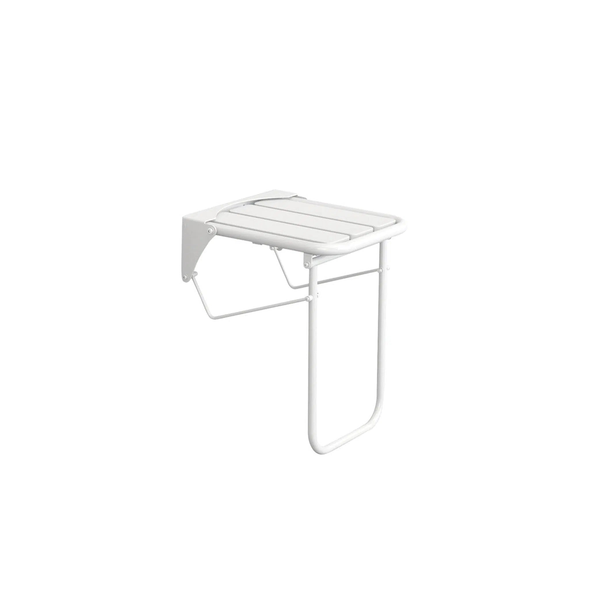 Design By Intent - Ever Life Designs, Design By Intent - Ever Life Designs Elegancia 14" Fold Away ADA Compliant White Stainless Steel Folding Shower Seat