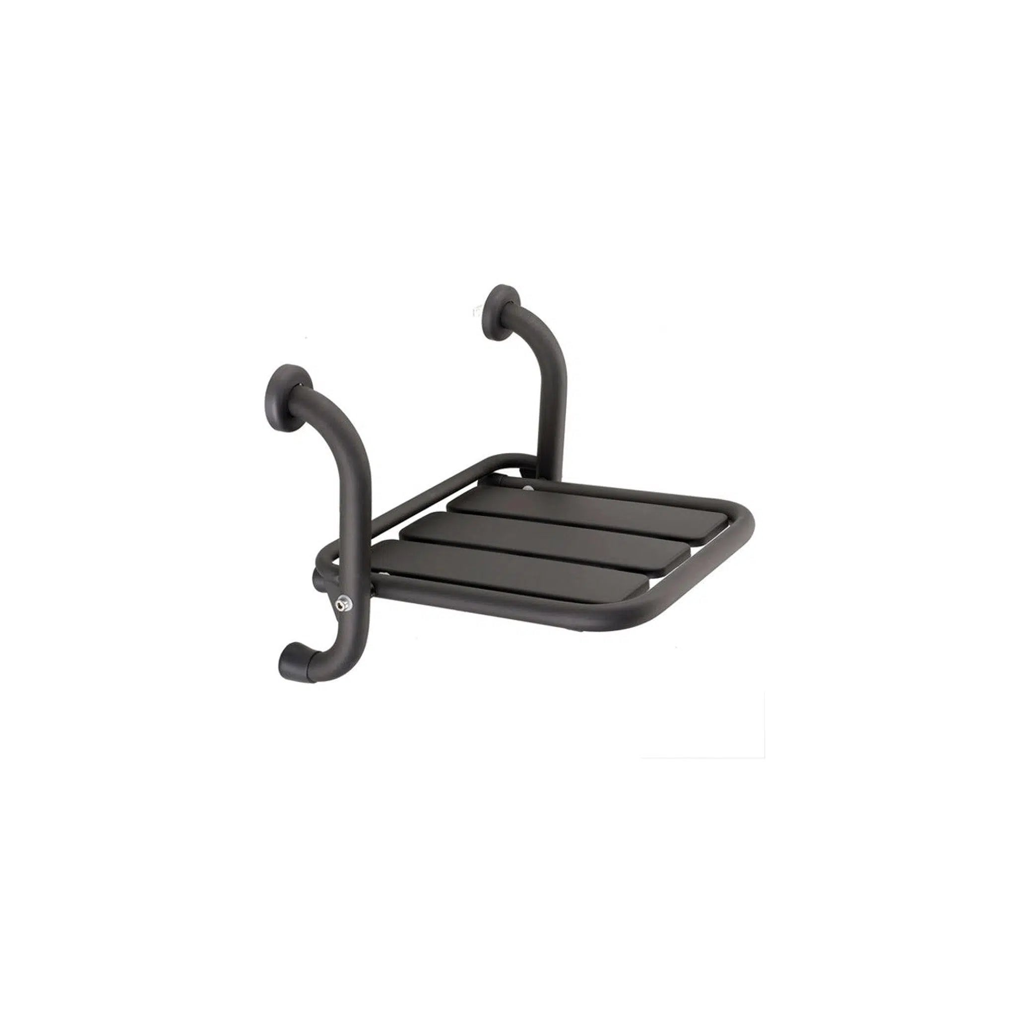 Design By Intent - Ever Life Designs, Design By Intent - Ever Life Designs Elegancia 14" Wall Mount Stainless Steel Folding Shower Seat in Black