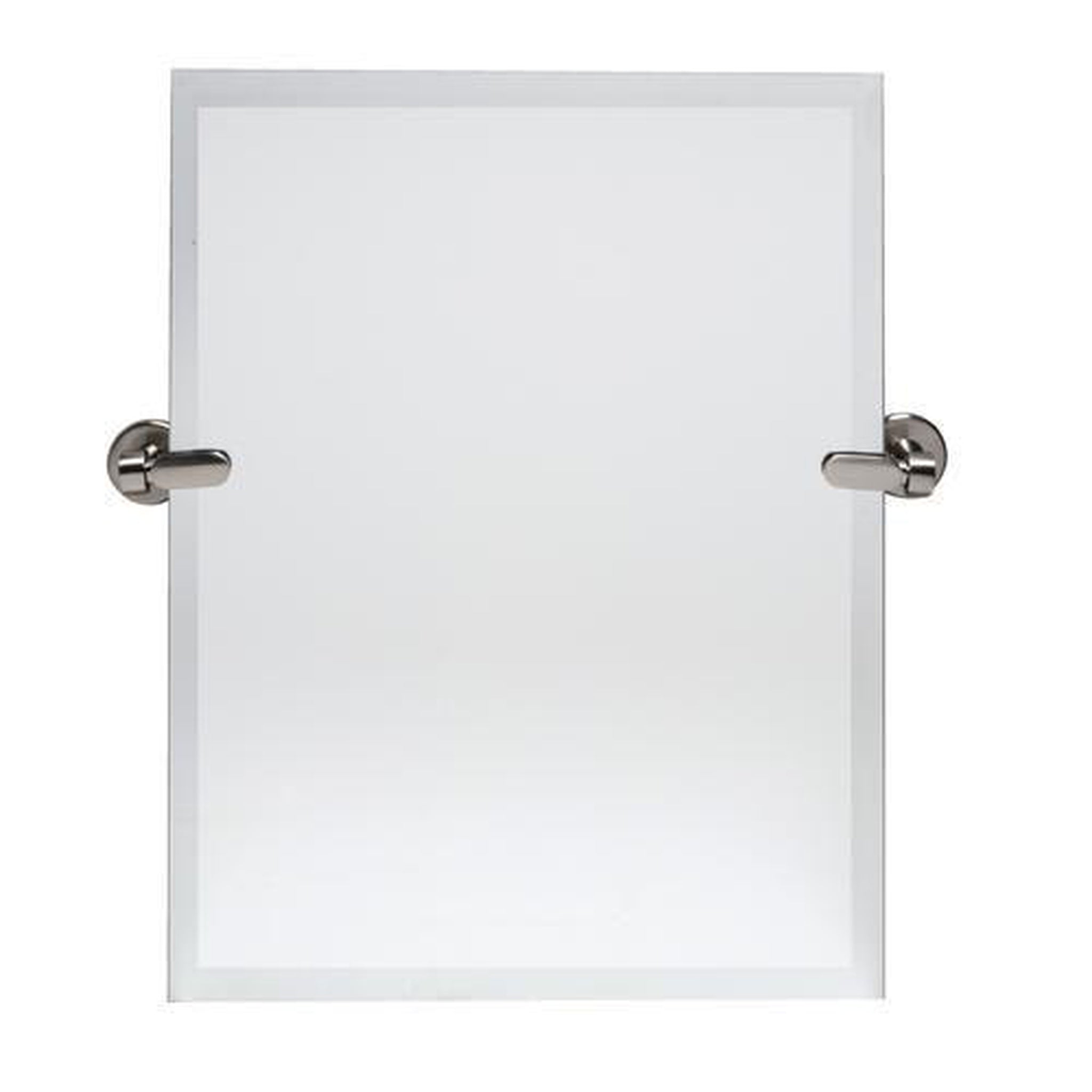 DreamWerks, Dreamwerks 21" x 24" Brushed Nickel Rectangular Frameless Pivot Mirror