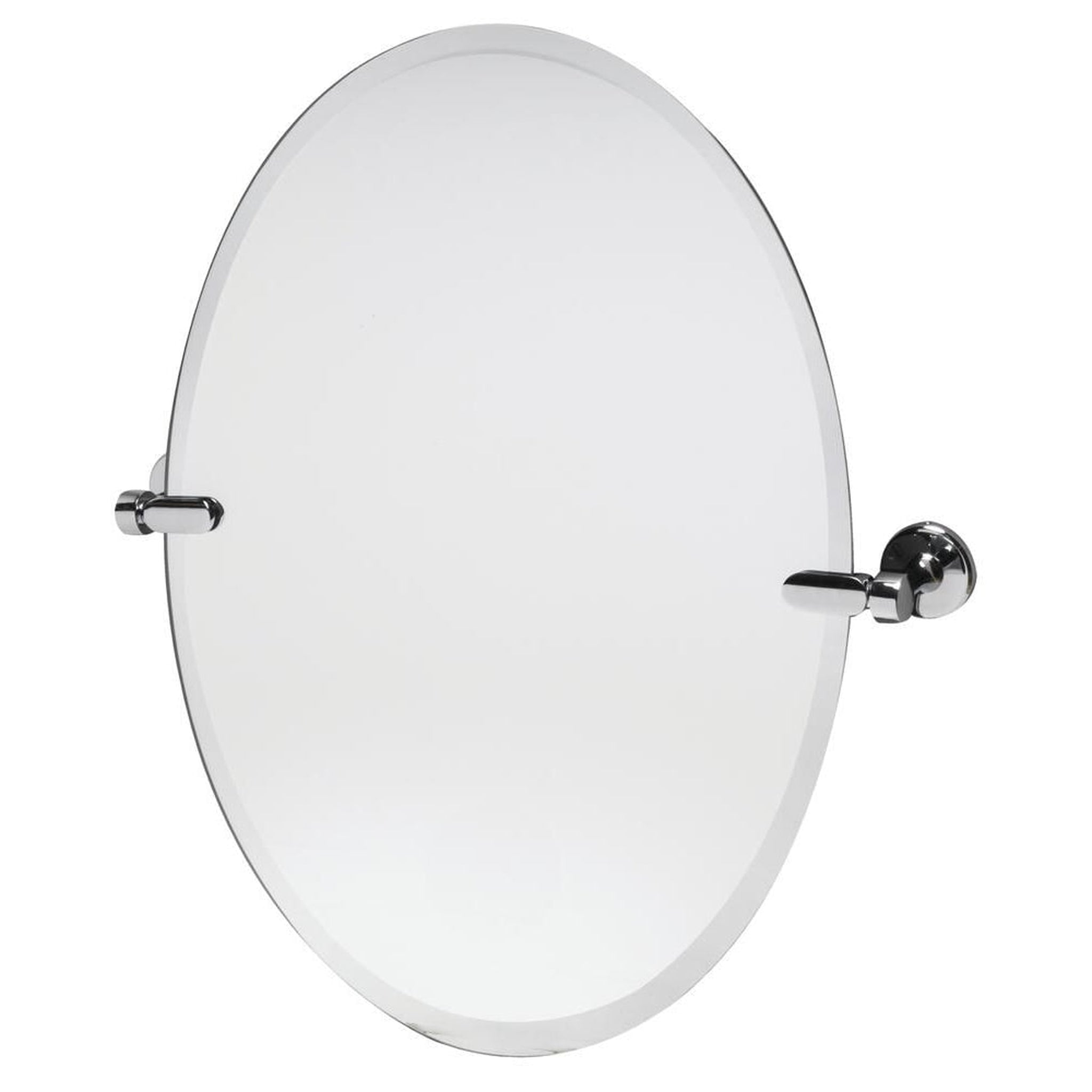 DreamWerks, Dreamwerks 21" x 24" Chrome Oval Frameless Pivot Mirror