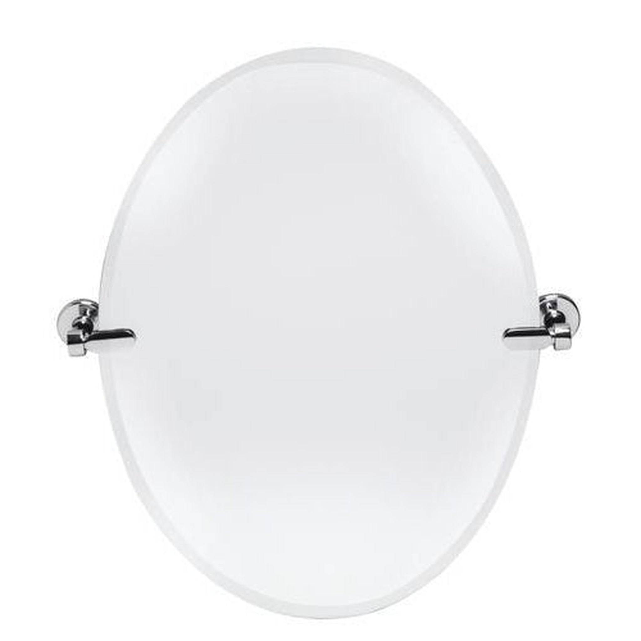 DreamWerks, Dreamwerks 21" x 24" Chrome Oval Frameless Pivot Mirror