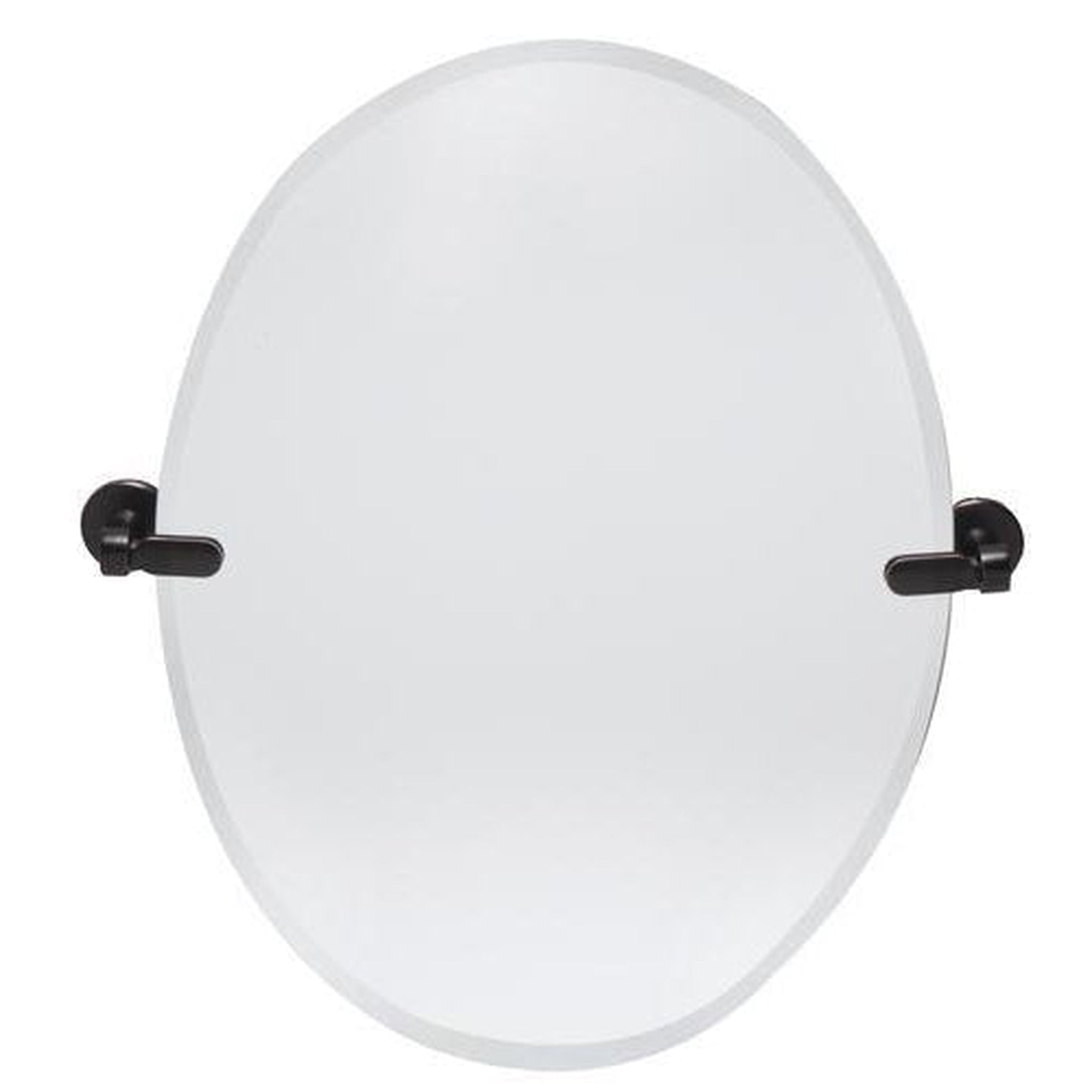 DreamWerks, Dreamwerks 21" x 24" Oil-Rubbed Bronze Oval Frameless Pivot Mirror