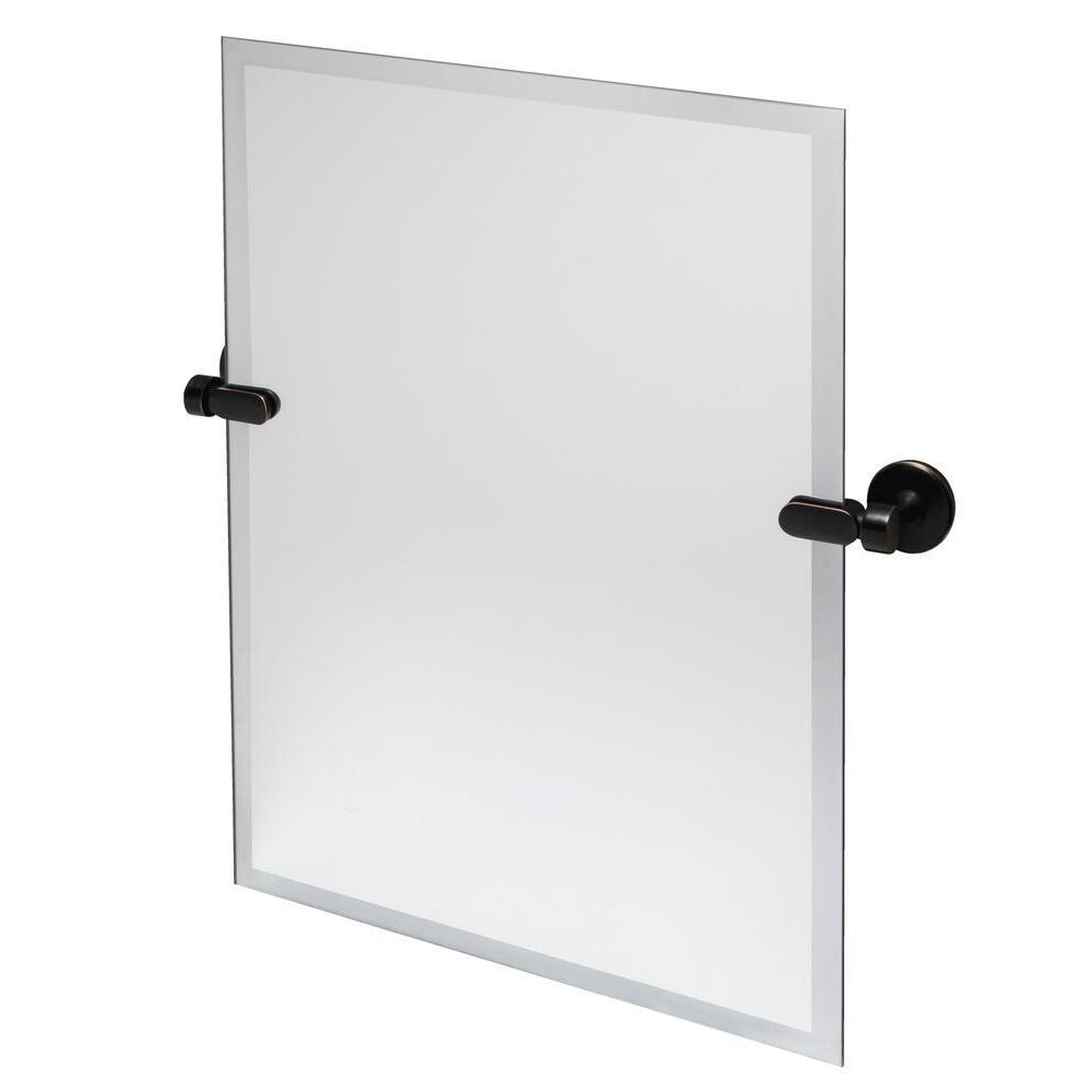 DreamWerks, Dreamwerks 21" x 24" Oil-Rubbed Bronze Rectangular Frameless Pivot Mirror