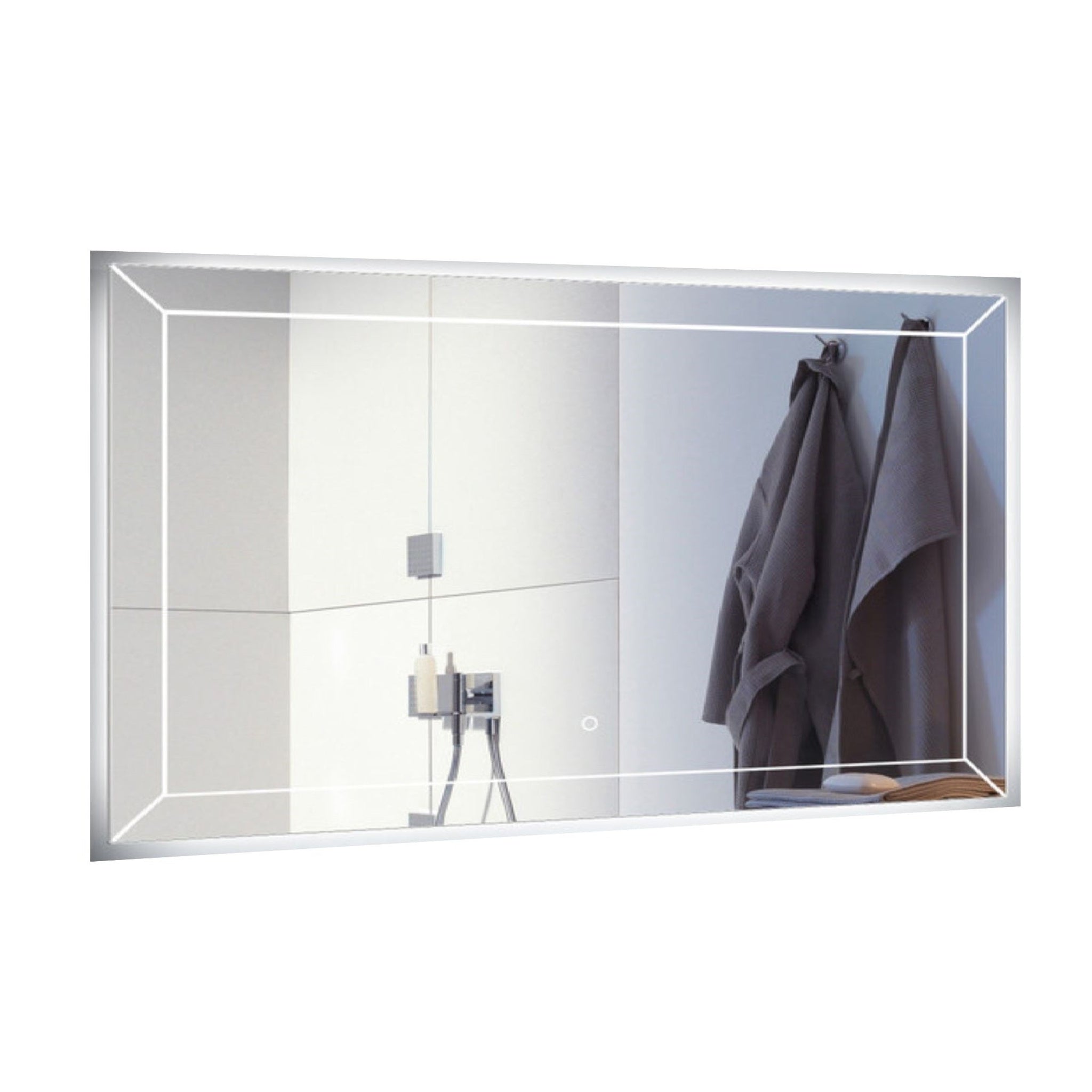 Duko, Duko Athena 42" x 30" Bathroom Vanity LED Mirror With Touch Switch and Demister