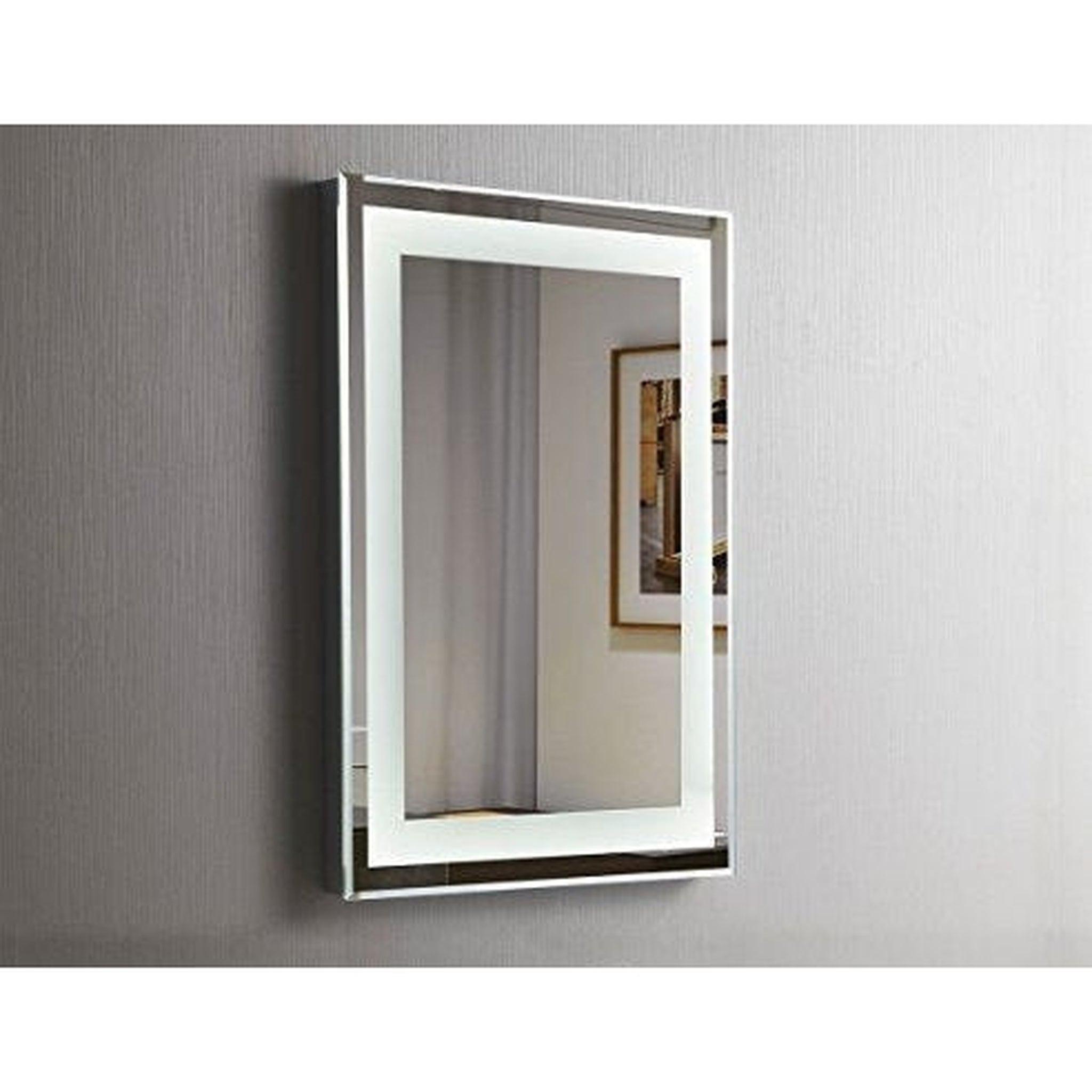 Duko, Duko Aurora 42" x 30" Bathroom Vanity LED Mirror With Touch Switch and Demister