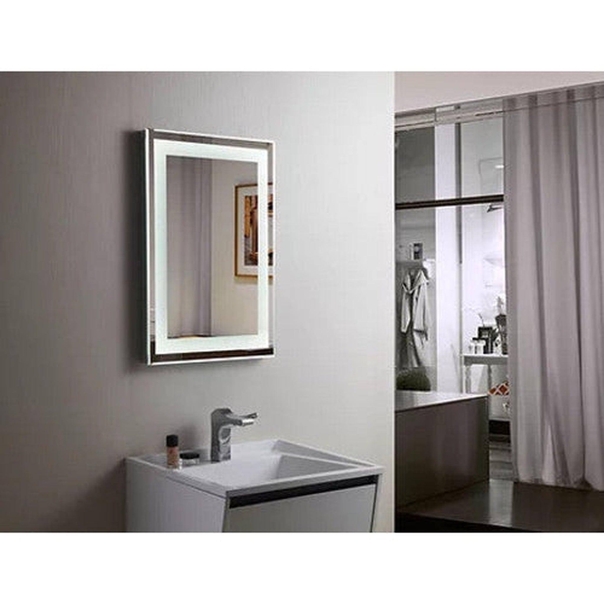 Duko, Duko Aurora 48" x 30" Bathroom Vanity LED Mirror With Touch Switch and Demister