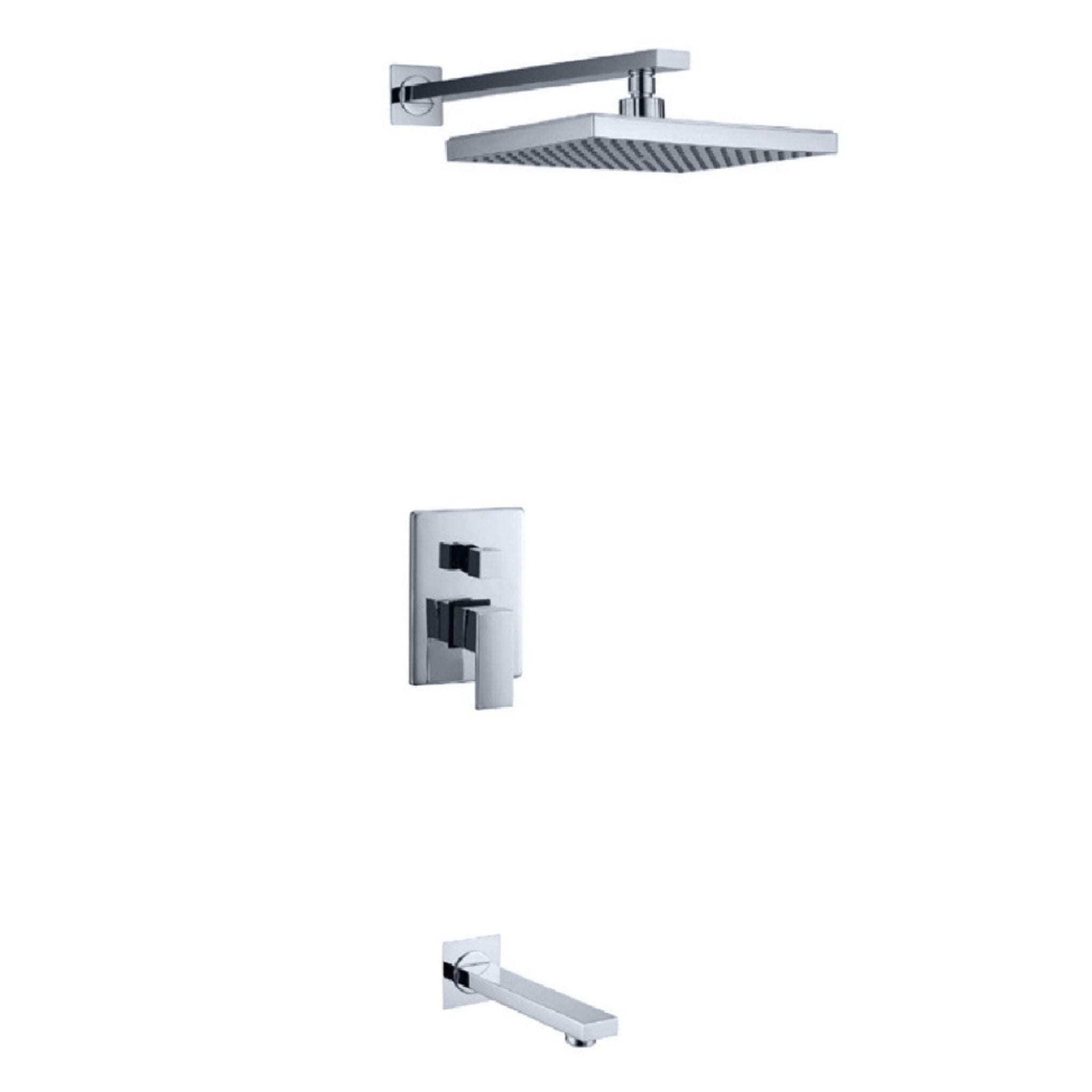 Duko, Duko Bathroom Shower Faucet Set in Chrome Finish