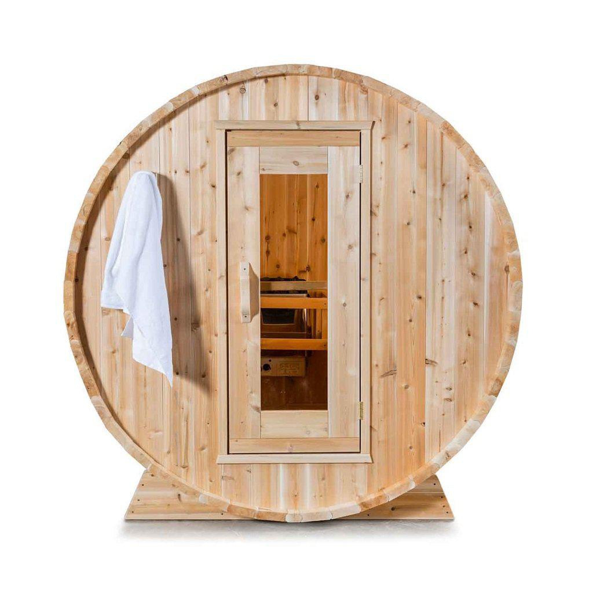 Dundalk LeisureCraft, Dundalk LeisureCraft Canadian Timber Harmony 2-4 Person White Cedar Outdoor Barrel Sauna