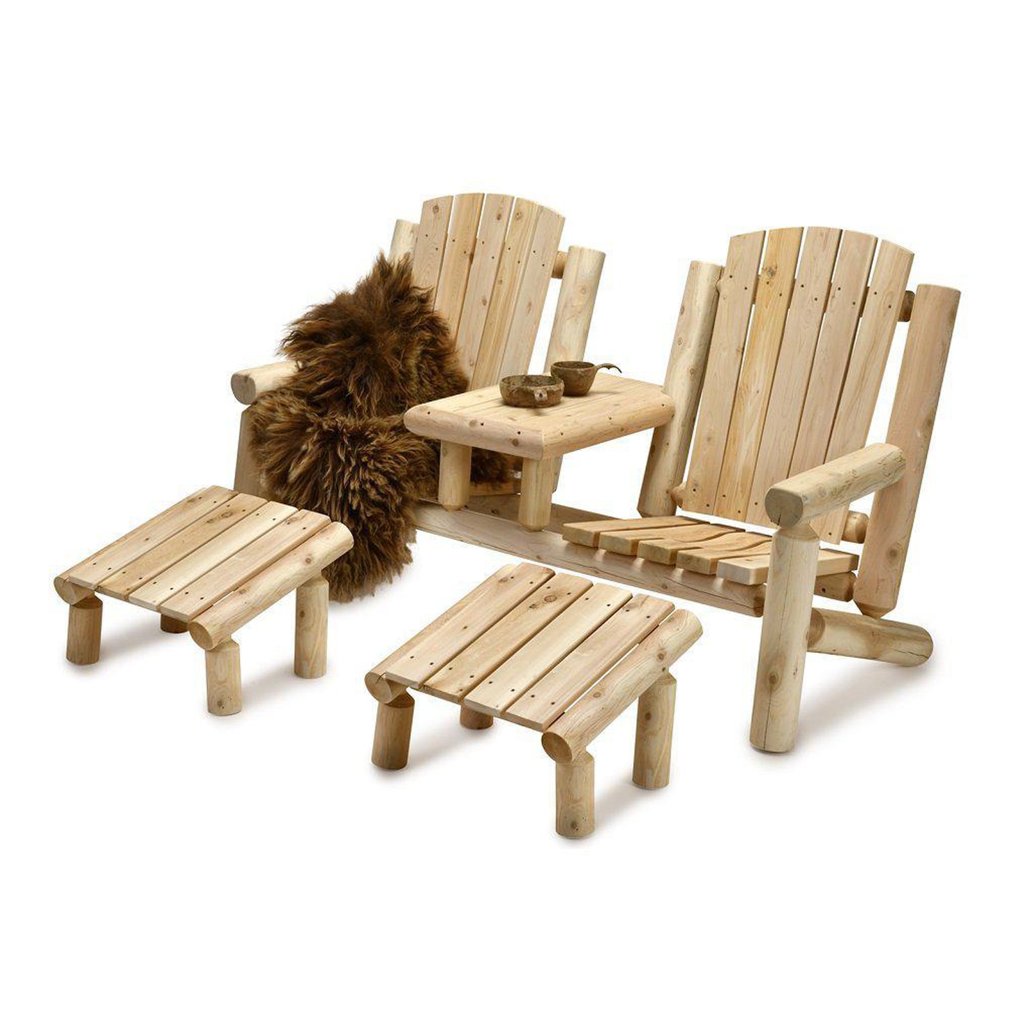 Dundalk LeisureCraft, Dundalk LeisureCraft Canadian Timber Log Couples Seating Set