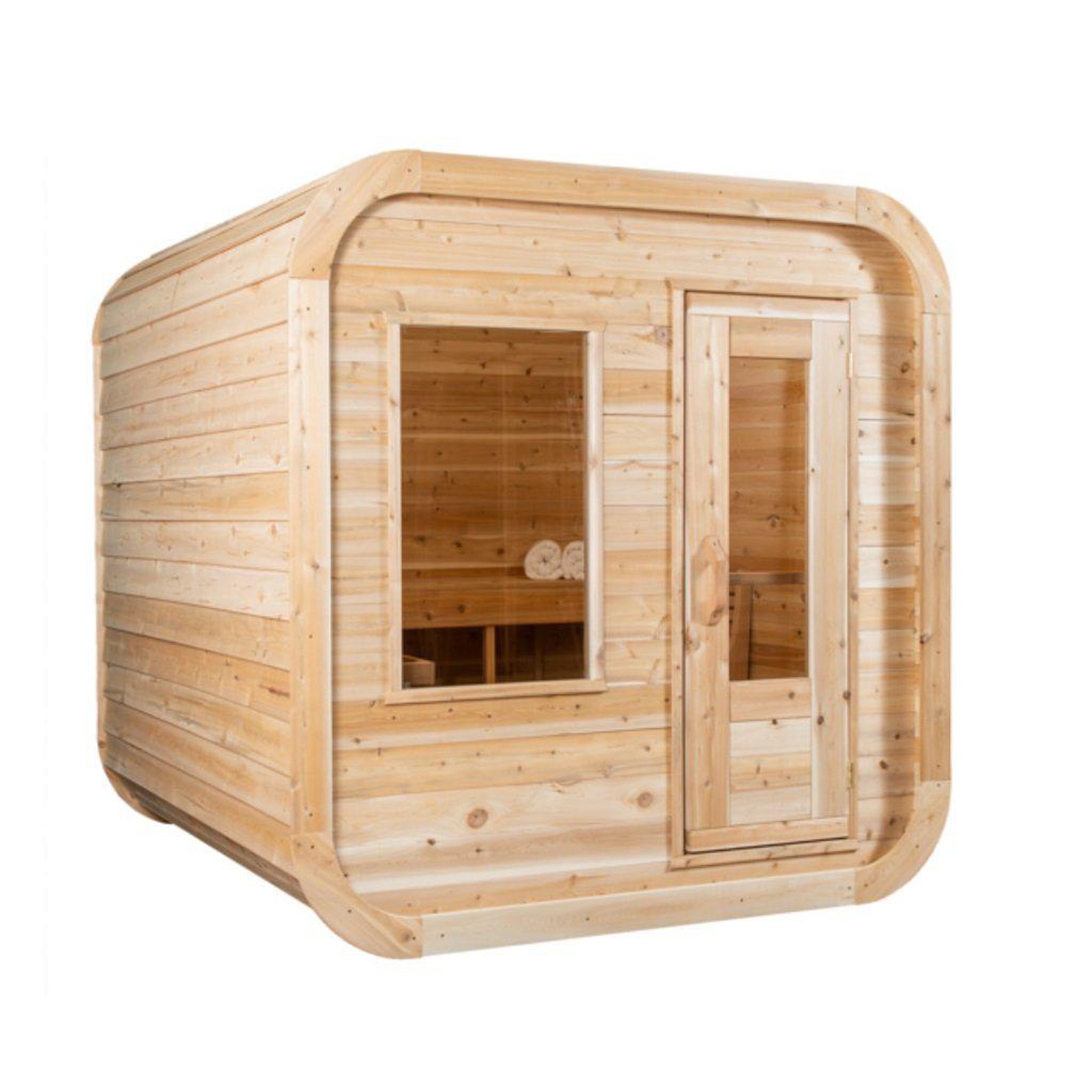 Dundalk LeisureCraft, Dundalk LeisureCraft Canadian Timber Luna 2-3 Person White Cedar Outdoor Sauna