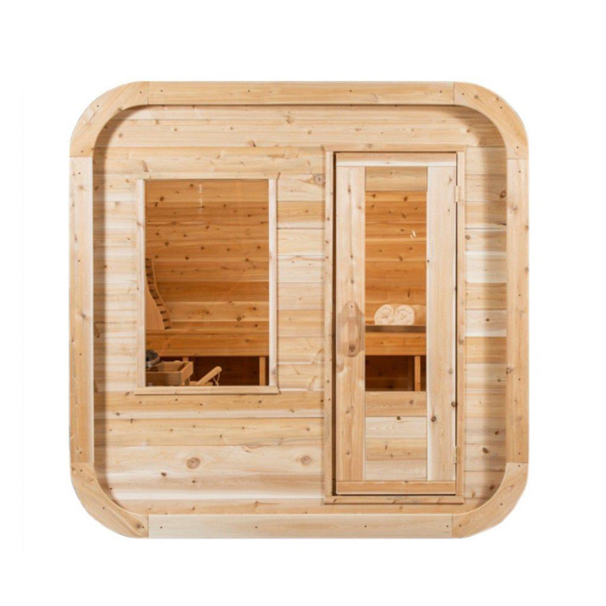 Dundalk LeisureCraft, Dundalk LeisureCraft Canadian Timber Luna 2-3 Person White Cedar Outdoor Sauna