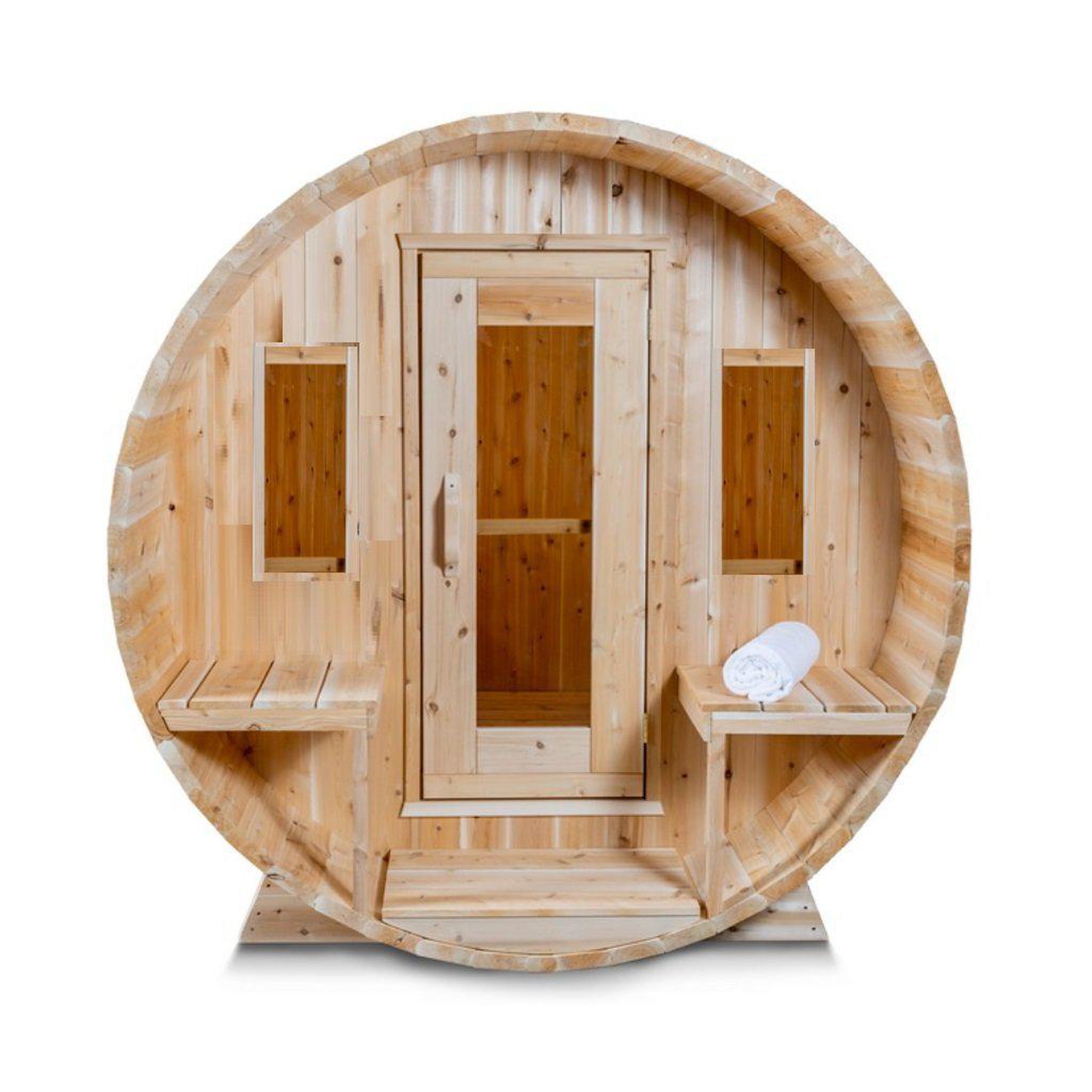 Dundalk LeisureCraft, Dundalk LeisureCraft Canadian Timber Tranquility 2-6 Person White Cedar Outdoor Barrel Sauna