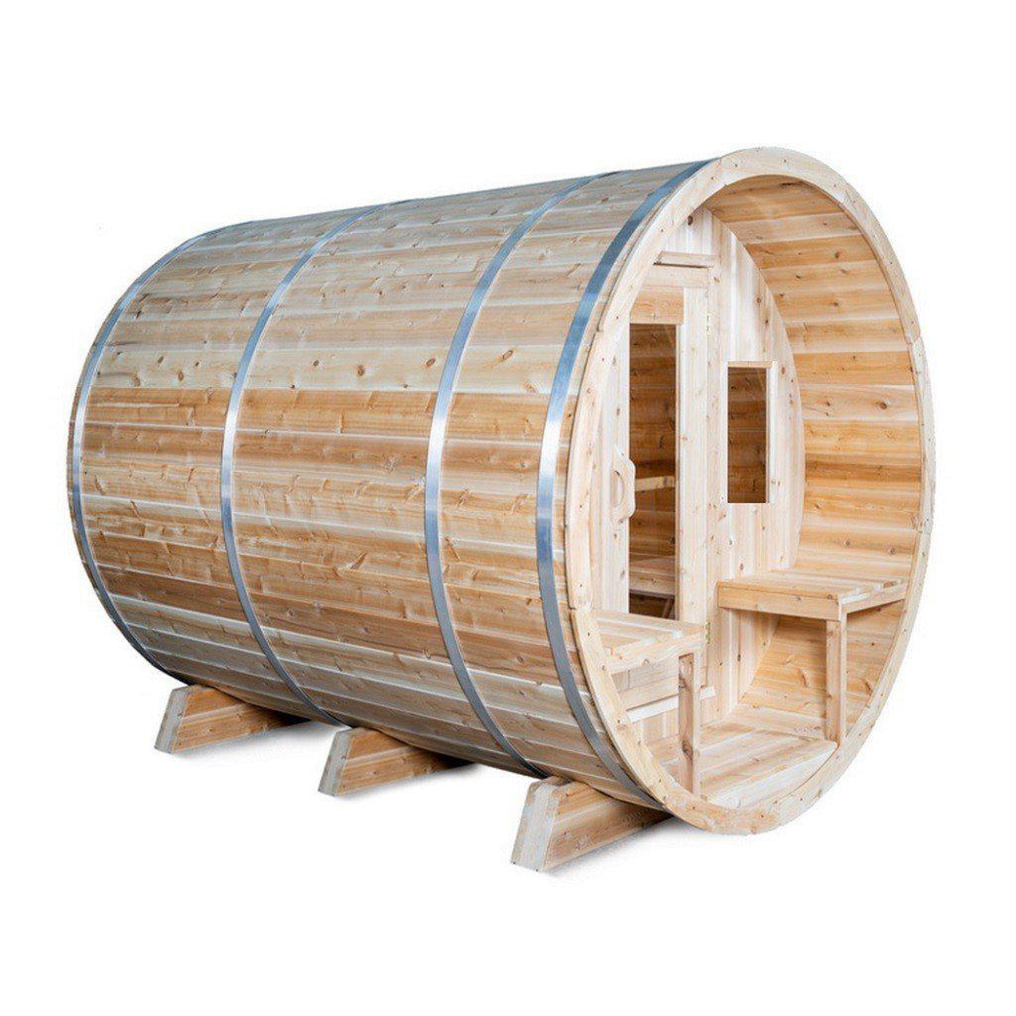 Dundalk LeisureCraft, Dundalk LeisureCraft Canadian Timber Tranquility 2-6 Person White Cedar Outdoor Barrel Sauna