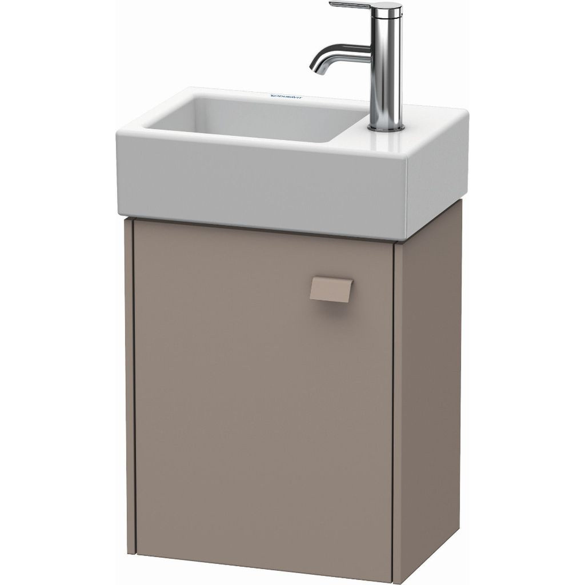 Duravit, Duravit Brioso 14" x 17" x 9" Wall-Mount Vanity Unit With Left Hinge One Door Cabinet in Basalt Matt