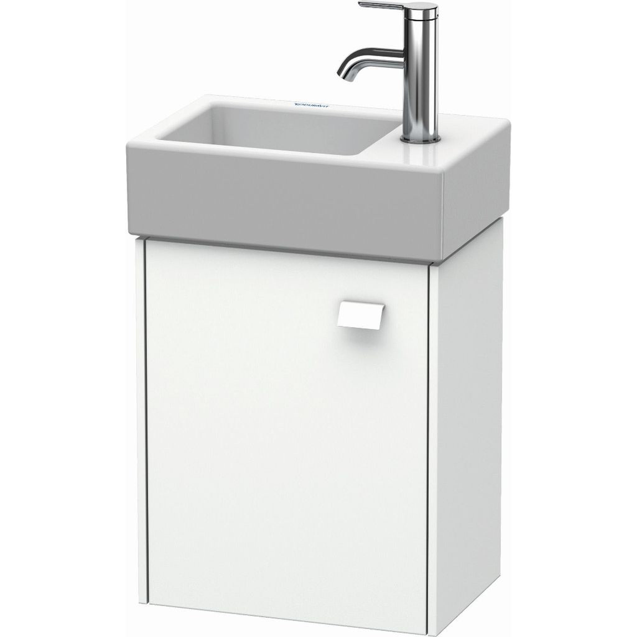 Duravit, Duravit Brioso 14" x 17" x 9" Wall-Mount Vanity Unit With Left Hinge One Door Cabinet in White Matt