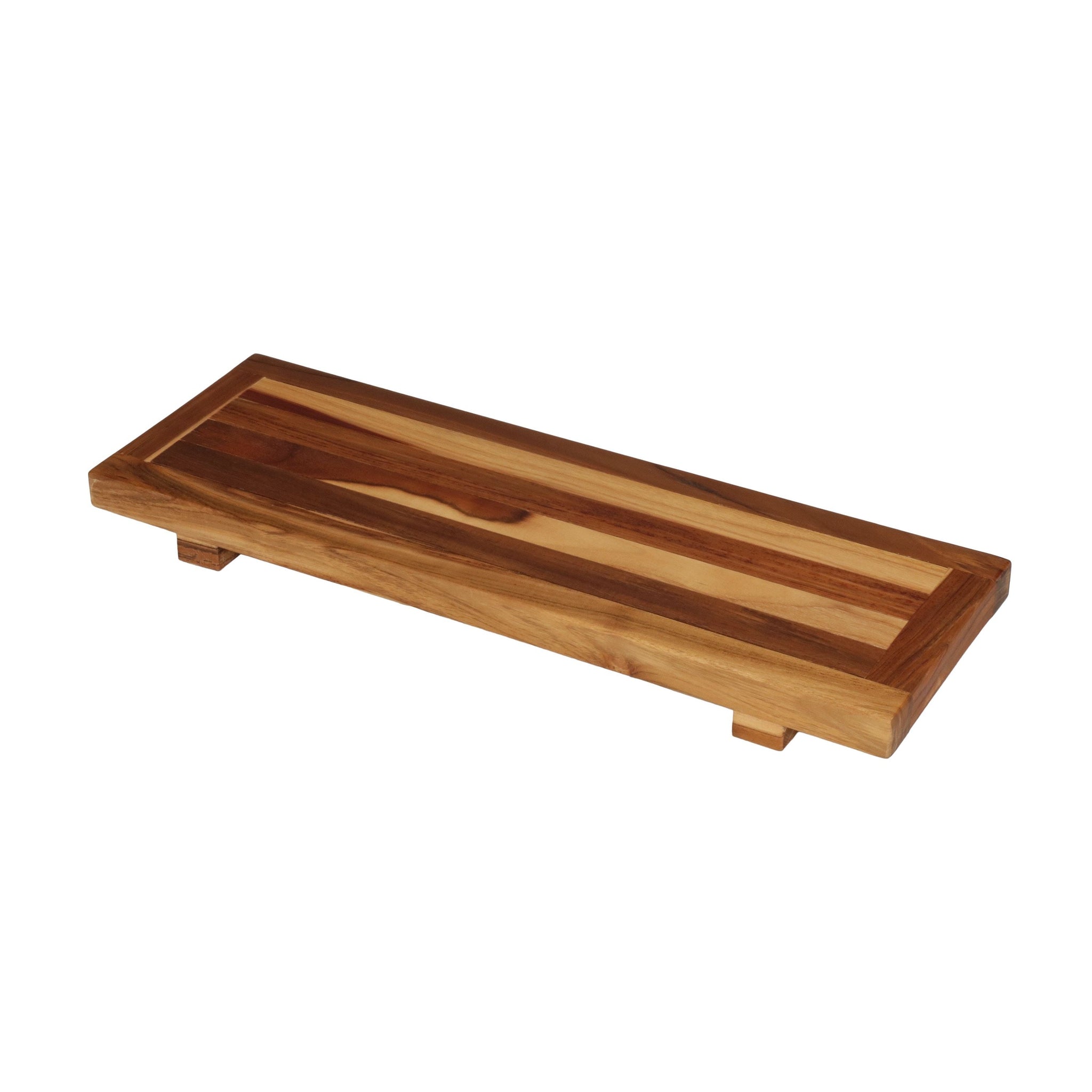 EcoDecors by E&T Horizons, EcoDecors Eleganto 29" EarthyTeak Solid Teak Wood Bath Tray and Seat