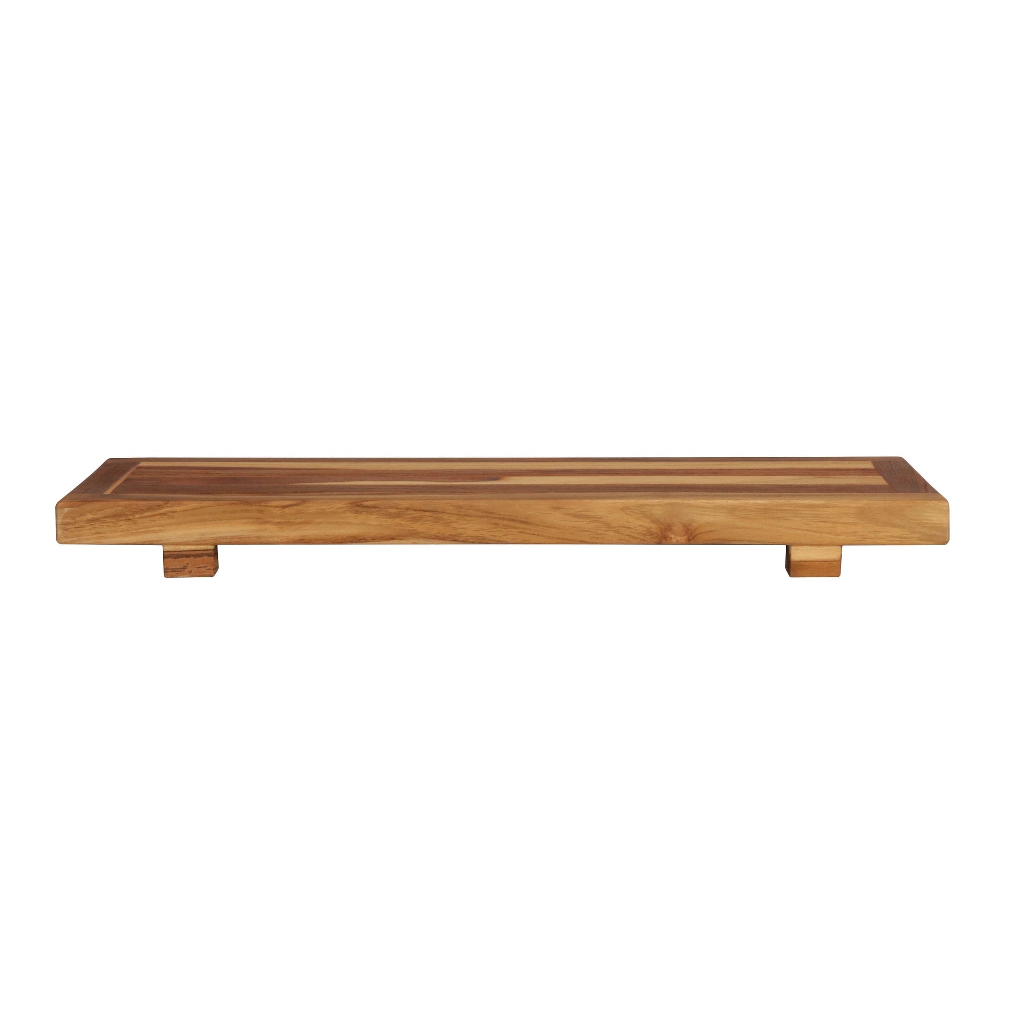 EcoDecors by E&T Horizons, EcoDecors Eleganto 29" EarthyTeak Solid Teak Wood Bath Tray and Seat