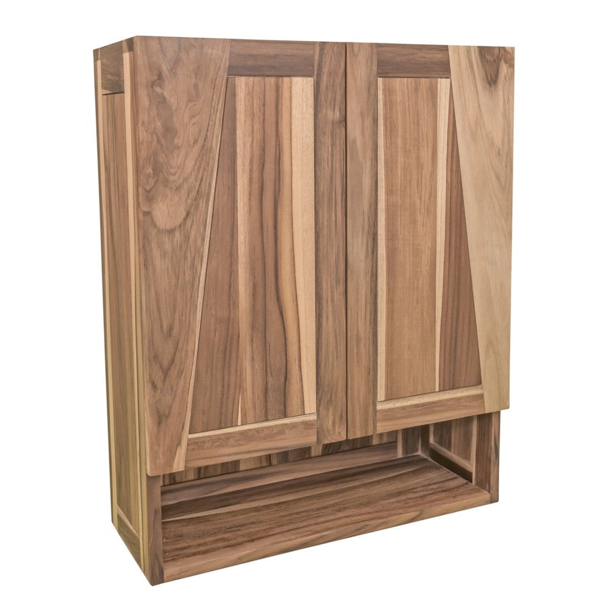 EcoDecors by E&T Horizons, EcoDecors Significado 24" EarthyTeak Solid Teak Wood Fully Assembled Wall Cabinet