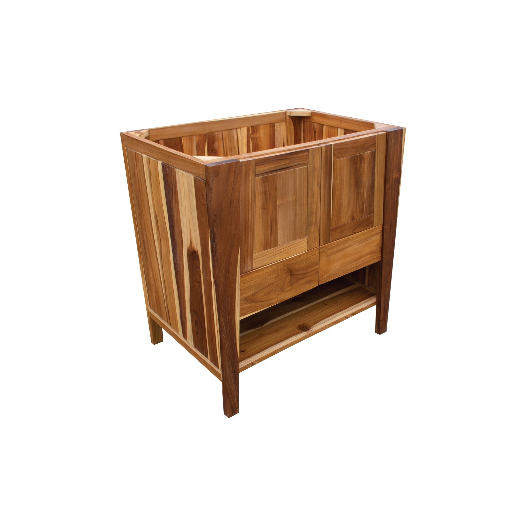 EcoDecors by E&T Horizons, EcoDecors Significado 30" EarthyTeak Solid Teak Wood Fully Assembled Freestanding Vanity Base