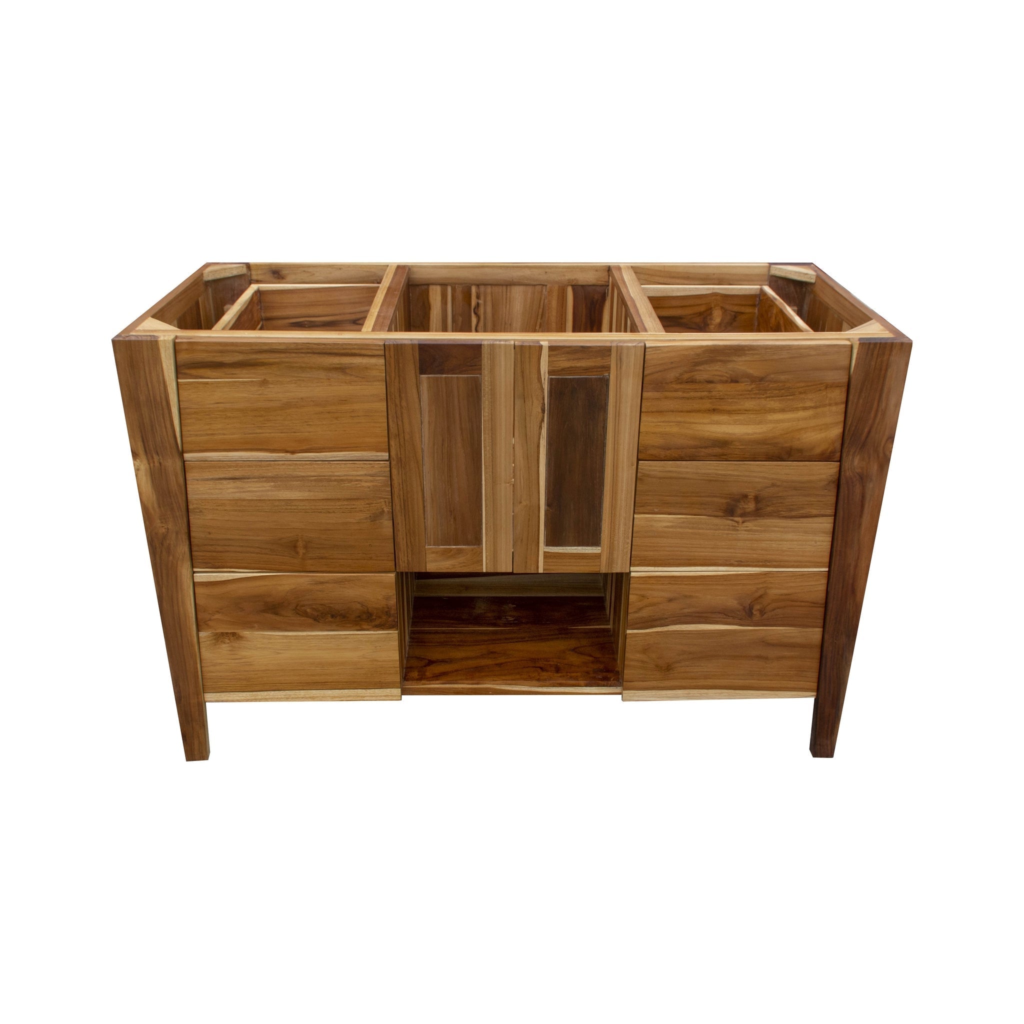 EcoDecors by E&T Horizons, EcoDecors Significado 48" EarthyTeak Solid Teak Wood Fully Assembled Freestanding Vanity Base