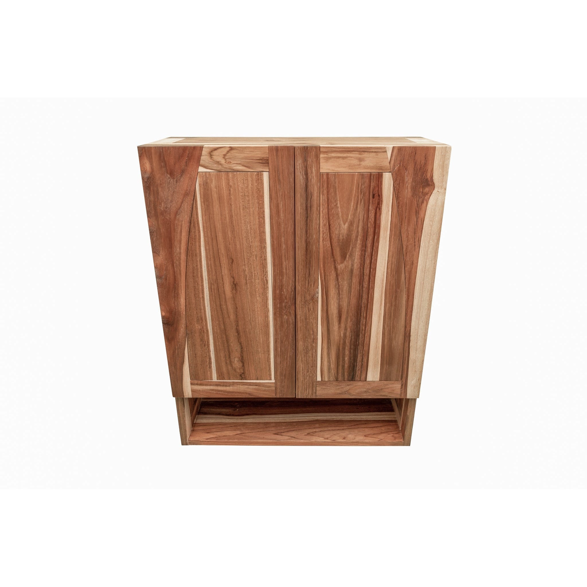 EcoDecors by E&T Horizons, EcoDecors Tranquility 24" EarthyTeak Solid Teak Wood Fully Assembled Wall Cabinet