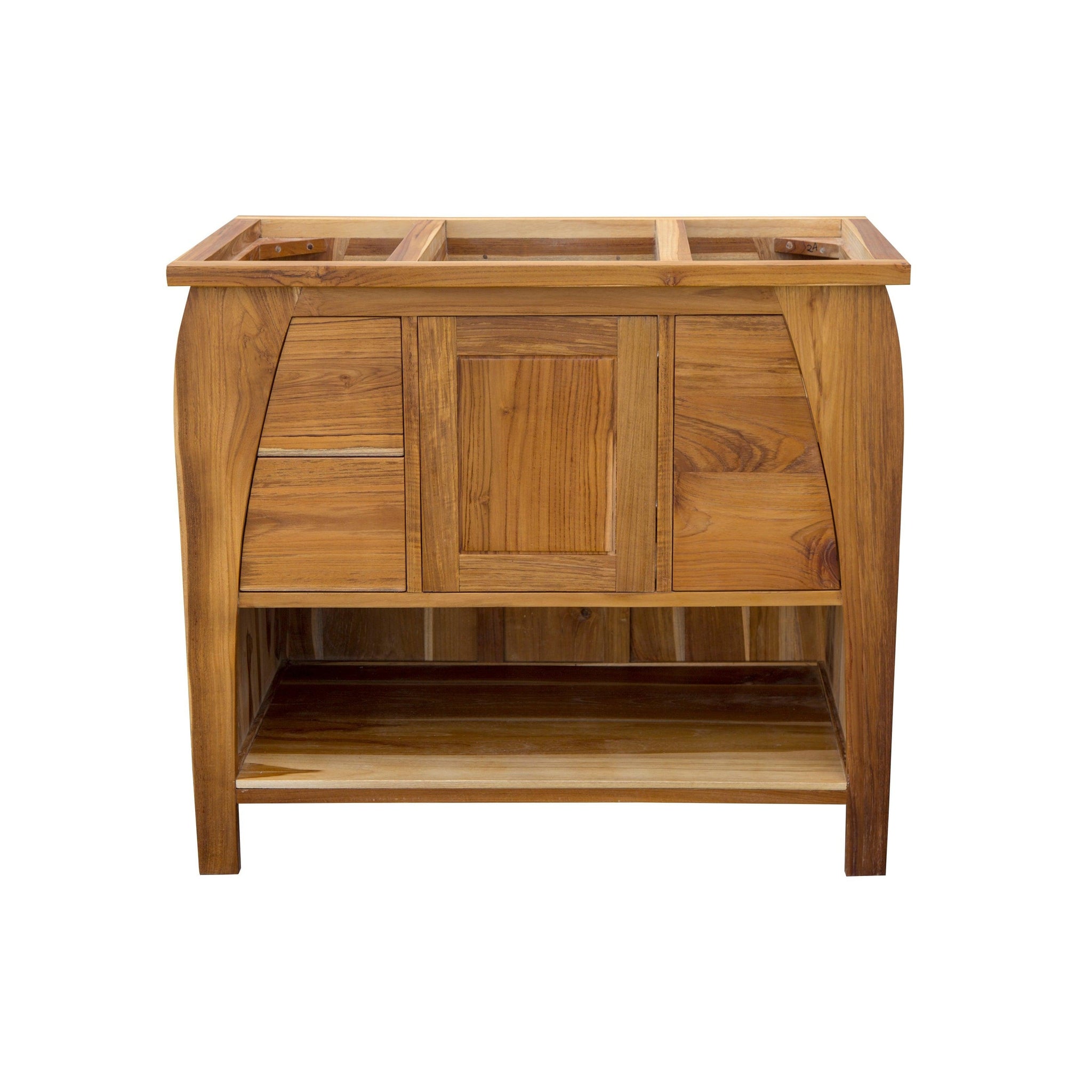 EcoDecors by E&T Horizons, EcoDecors Tranquility 36" EarthyTeak Solid Teak Wood Fully Assembled Freestanding Vanity Base