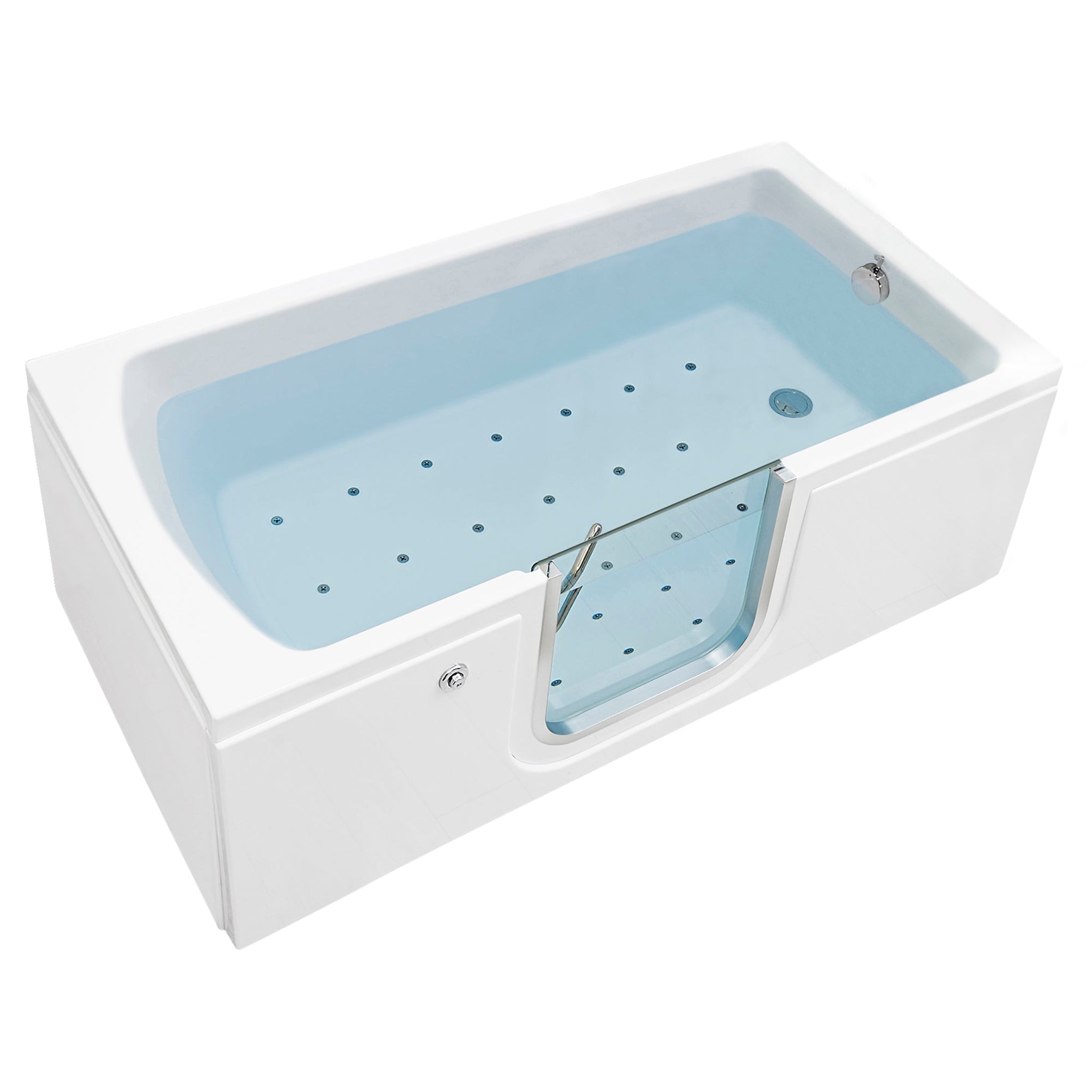 Ella's Bubbles, Ella's Bubbles Laydown 30" x 60" White Acrylic Air Massage Walk-In Bathtub With Right Inward Swing Door