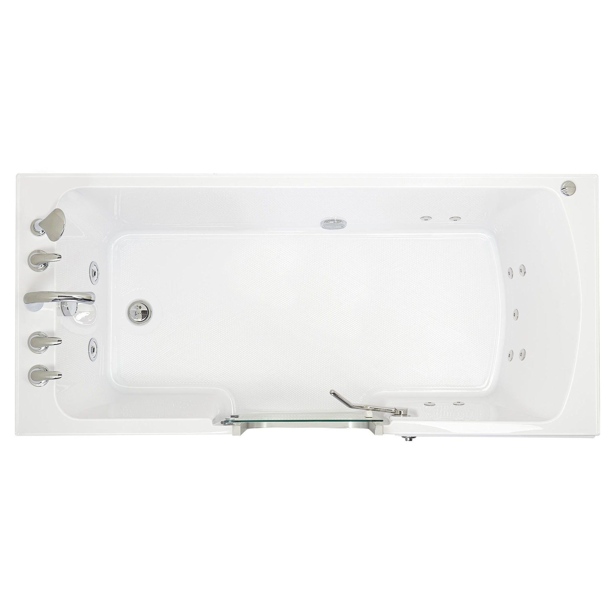 Ella's Bubbles, Ella's Bubbles Laydown 30" x 60" White Acrylic Hydro Massage Jet Walk-In Bathtub With Left Inward Swing Door