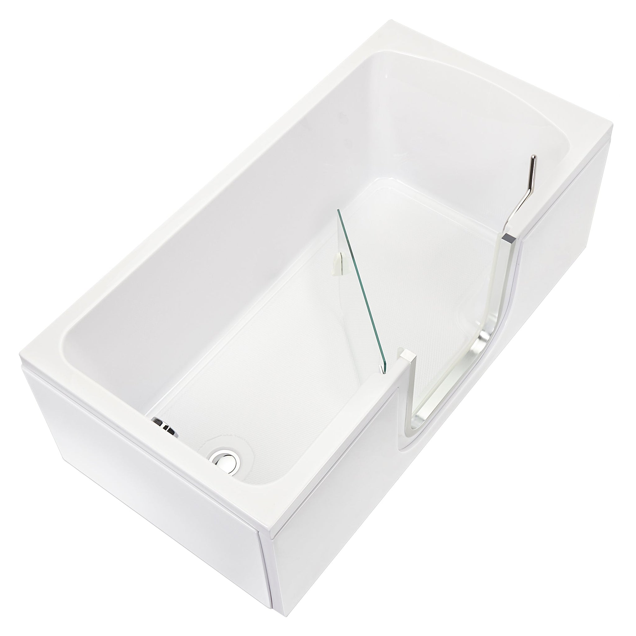 Ella's Bubbles, Ella's Bubbles Laydown 30" x 60" White Acrylic Soaking Walk-In Bathtub With Left Inward Swing Door