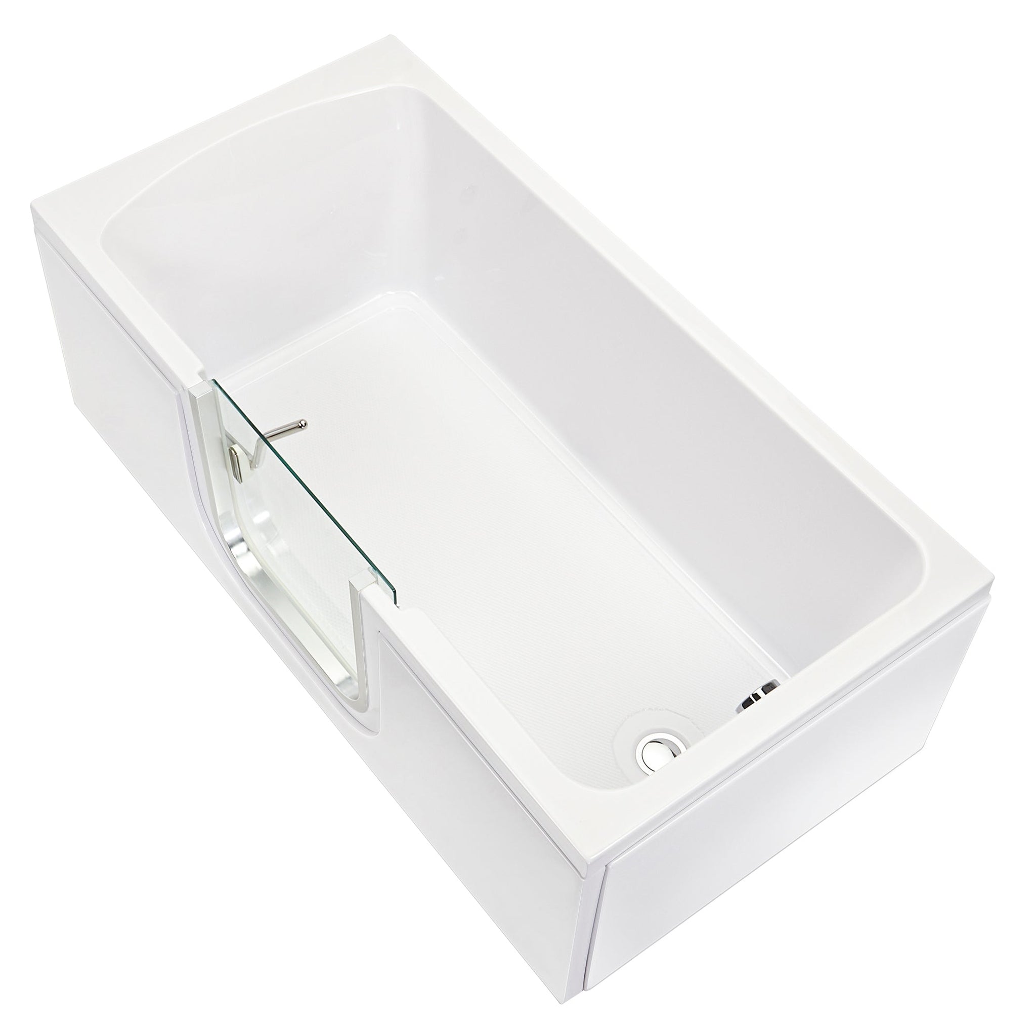 Ella's Bubbles, Ella's Bubbles Laydown 30" x 60" White Acrylic Soaking Walk-In Bathtub With Right Inward Swing Door