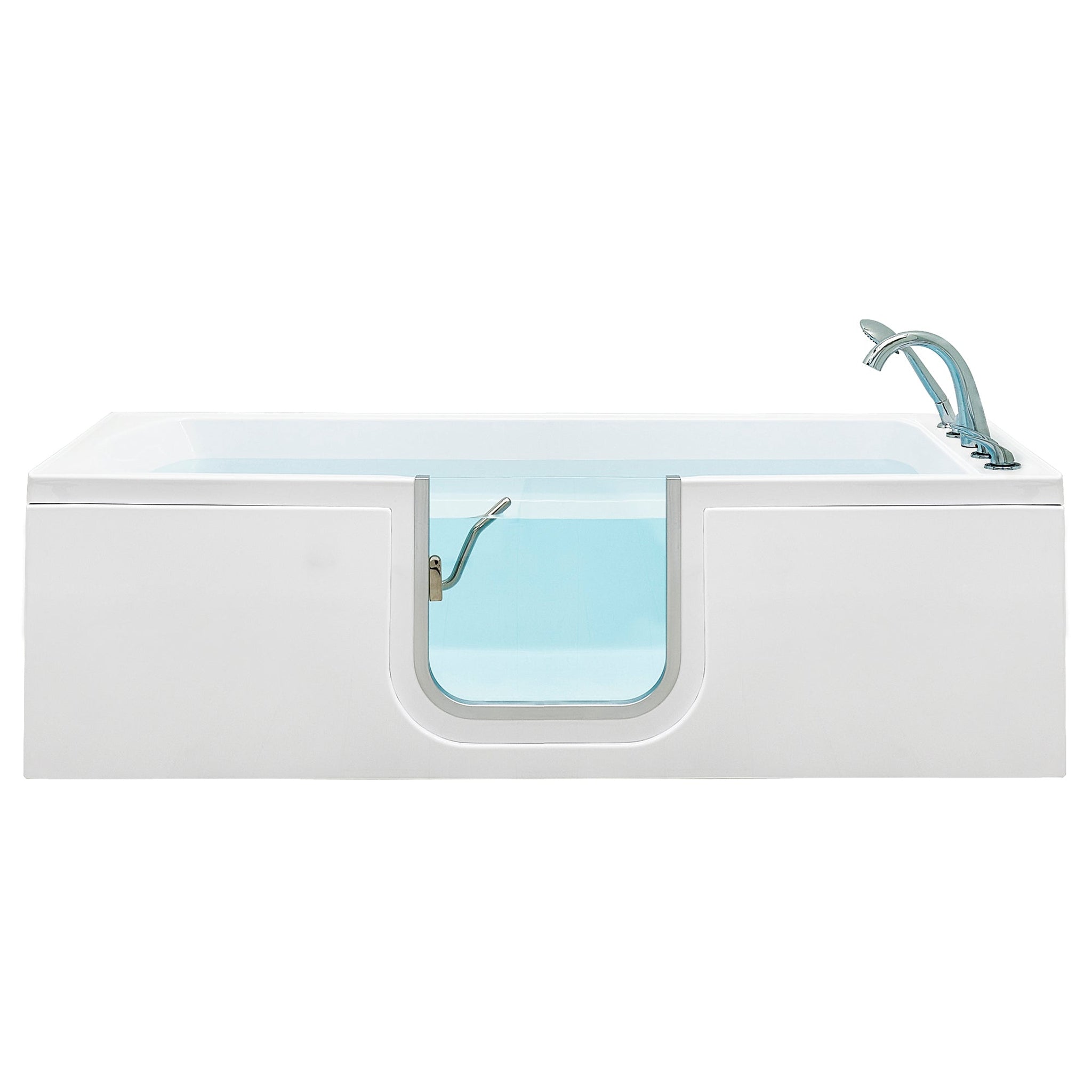 Ella's Bubbles, Ella's Bubbles Laydown 32" x 72" White Acrylic Soaking Walk-In Bathtub With Right Inward Swing Door and 5-Piece Fast Fill Faucet