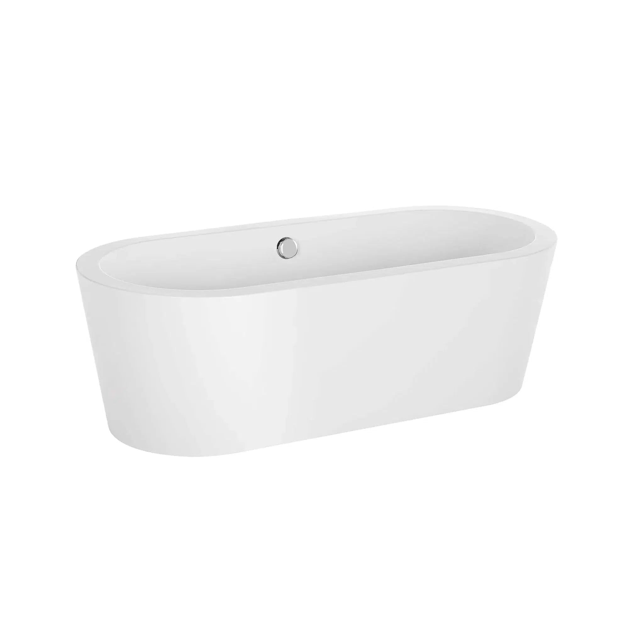 Empava, Empava 59" Glossy White Freestanding Oval Soaking Bathtub - 59FT1505