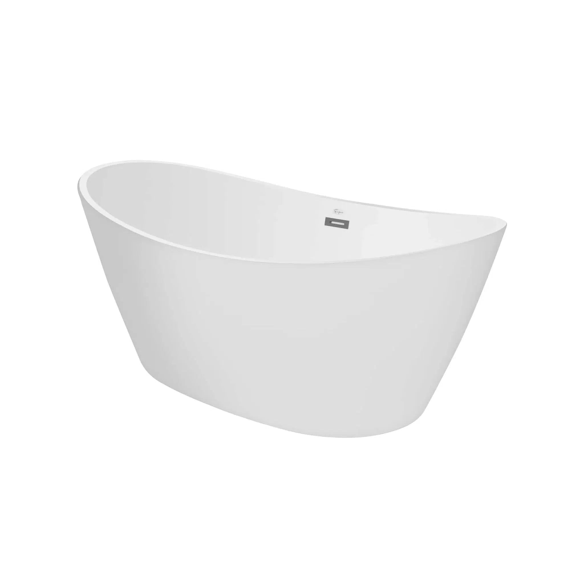 Empava, Empava 59" White Freestanding Oval Soaking Bathtub - 59FT1518