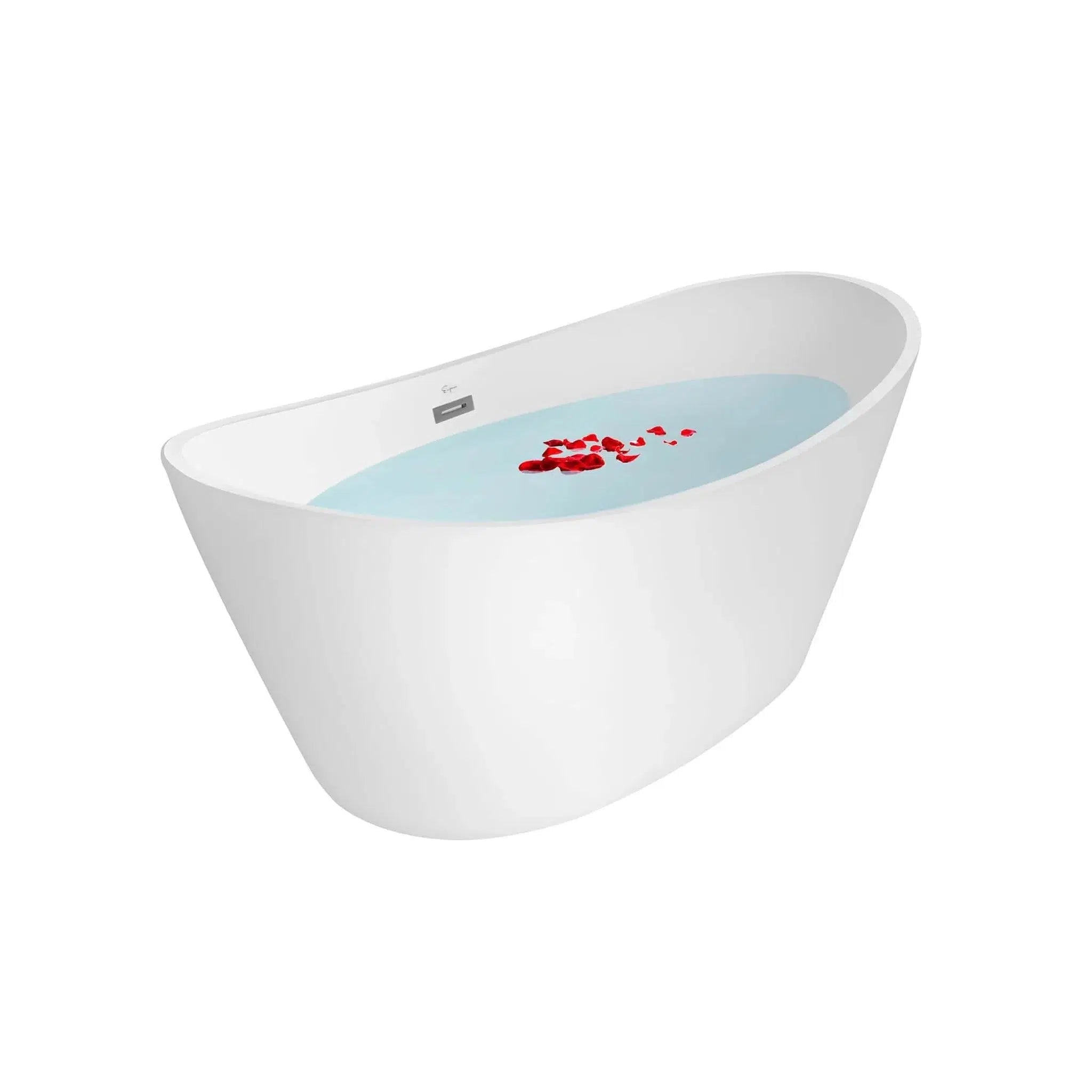 Empava, Empava 59" White Freestanding Oval Soaking Bathtub - 59FT1518