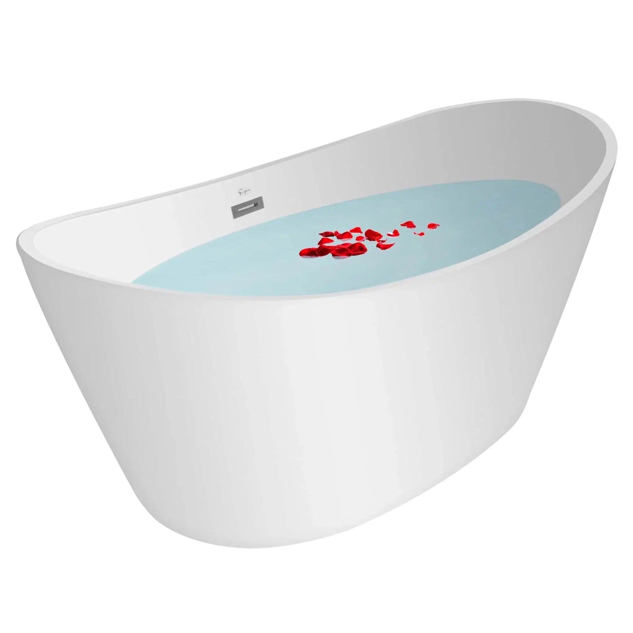 Empava, Empava 67" White Freestanding Oval Soaking Bathtub - 67FT1518