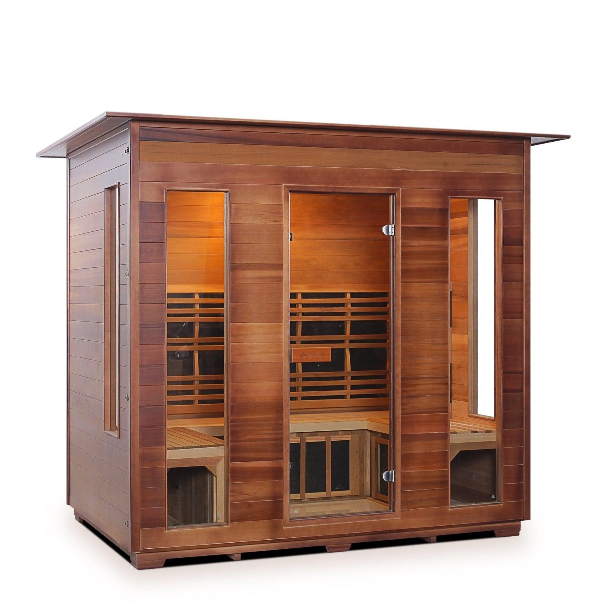 Enlighten Sauna, Enlighten InfraNature Duet Diamond 5-Person Hybrid Infrared/Traditional Indoor Sauna